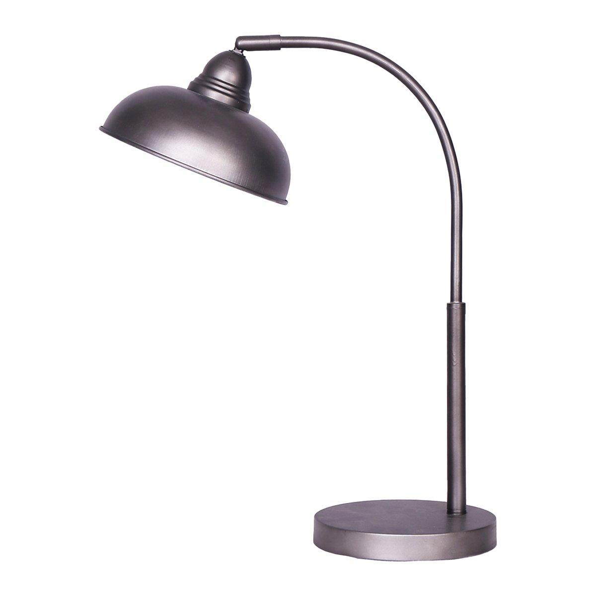 Sarantino Table Lamp Industrial Chic Adjustable Angle - Dark Grey - Harrogates