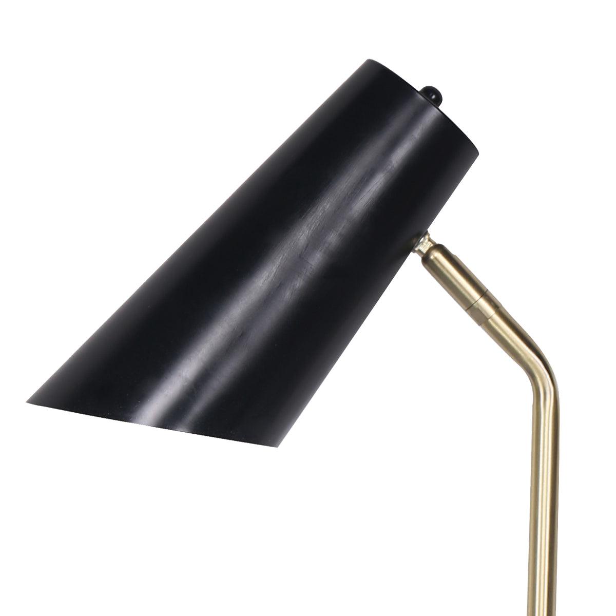 Sarantino Electric Reading Light Table Lamp Brass Finish - Black - Harrogates