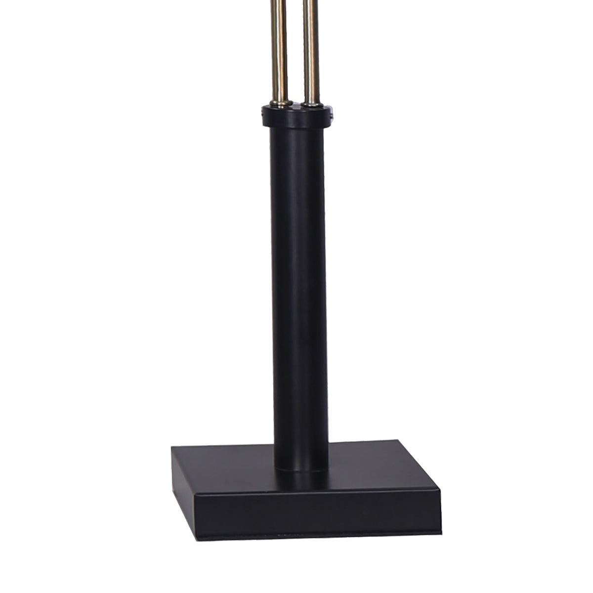 Sarantino LED Metal Table Lamp with 2 Lights Brushed Gold Black Finish - Harrogates