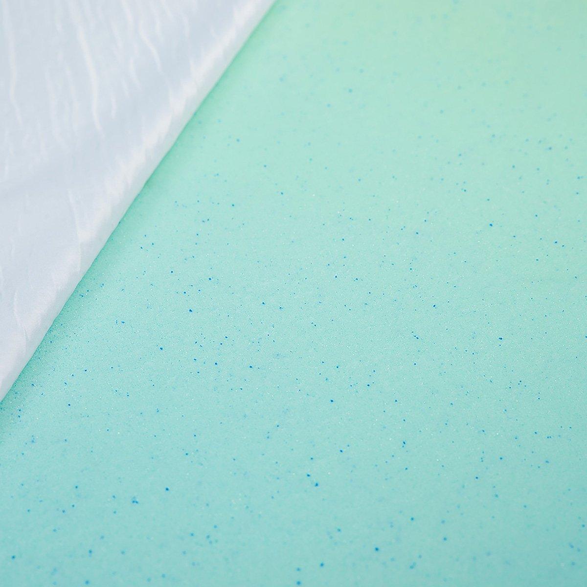 Laura Hill Cool Gel Memory Foam Mattress Topper Bamboo Fabric Cover Double - Harrogates