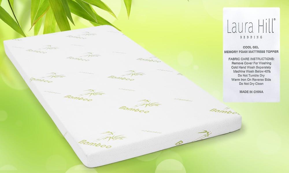 Laura Hill Cool Gel Memory Foam Mattress Topper - King Single - Harrogates