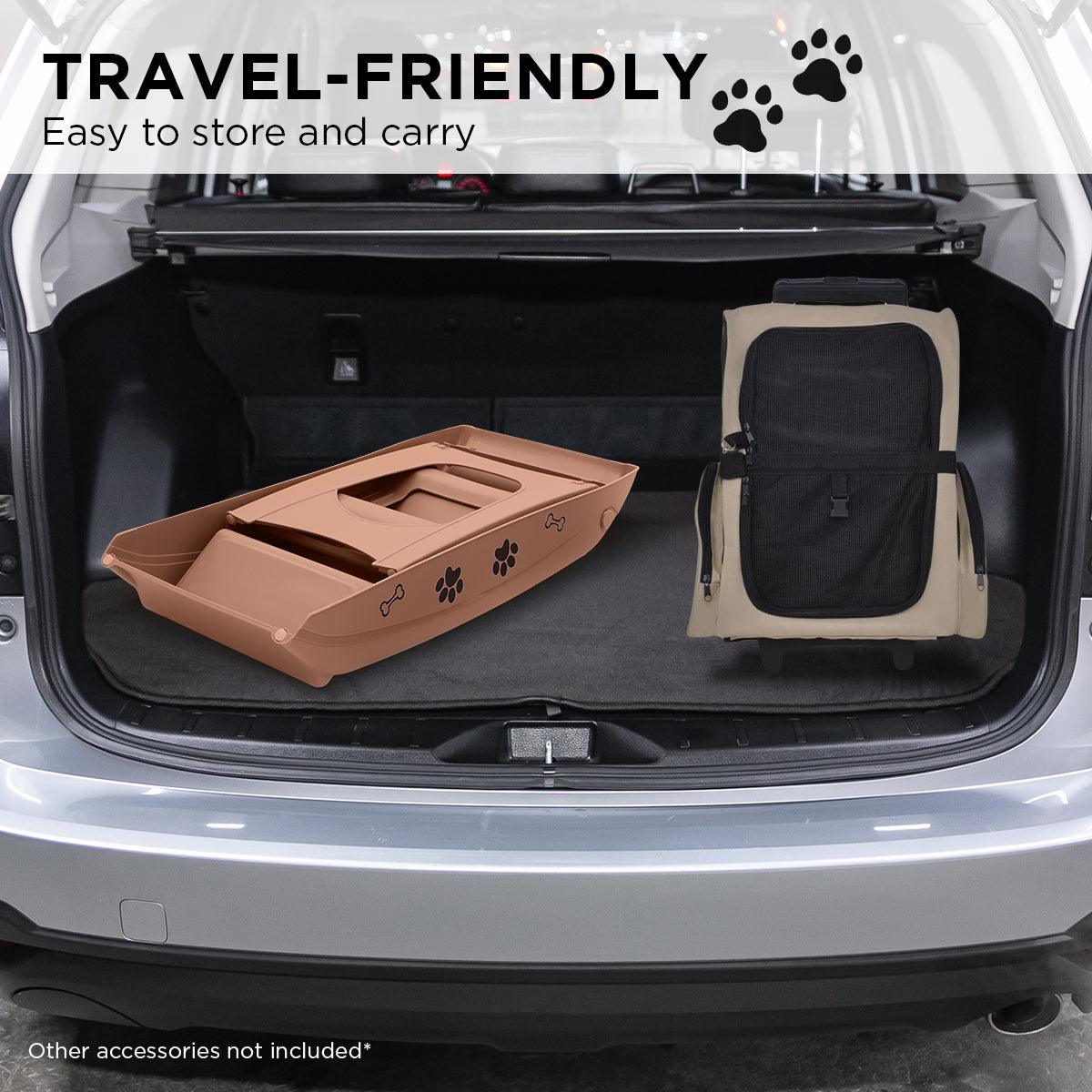 Furtastic 50cm Foldable Step Ladder Stairs - Brown - Harrogates