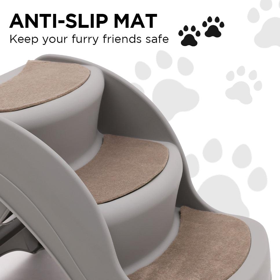 Furtastic 38cm Foldable Pet Stairs Ramp - Grey - Harrogates