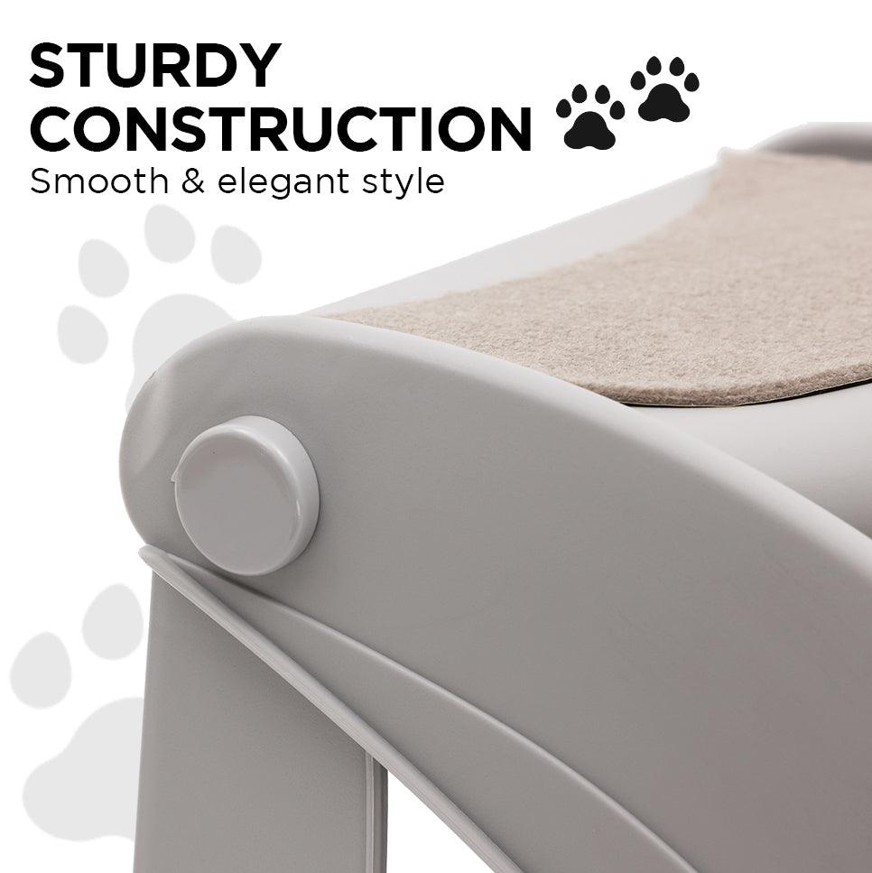 Furtastic 38cm Foldable Pet Stairs Ramp - Grey - Harrogates