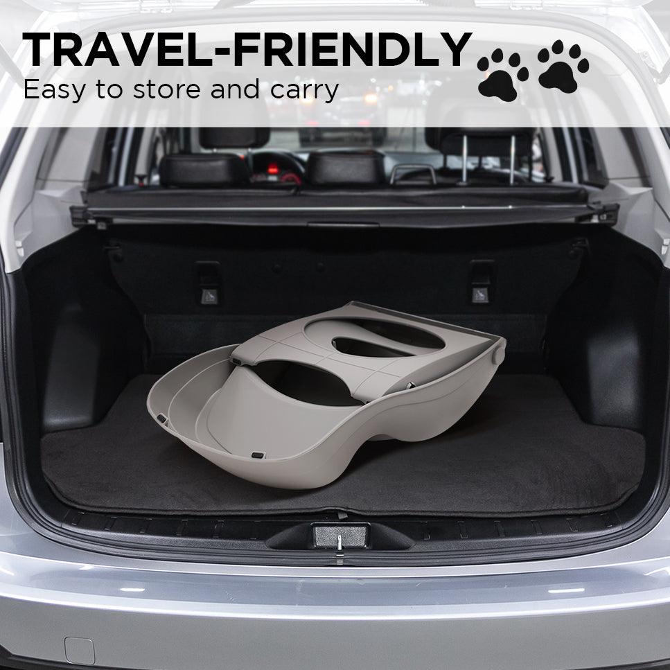 Furtastic 38cm Foldable Pet Stairs Ramp - Grey - Harrogates