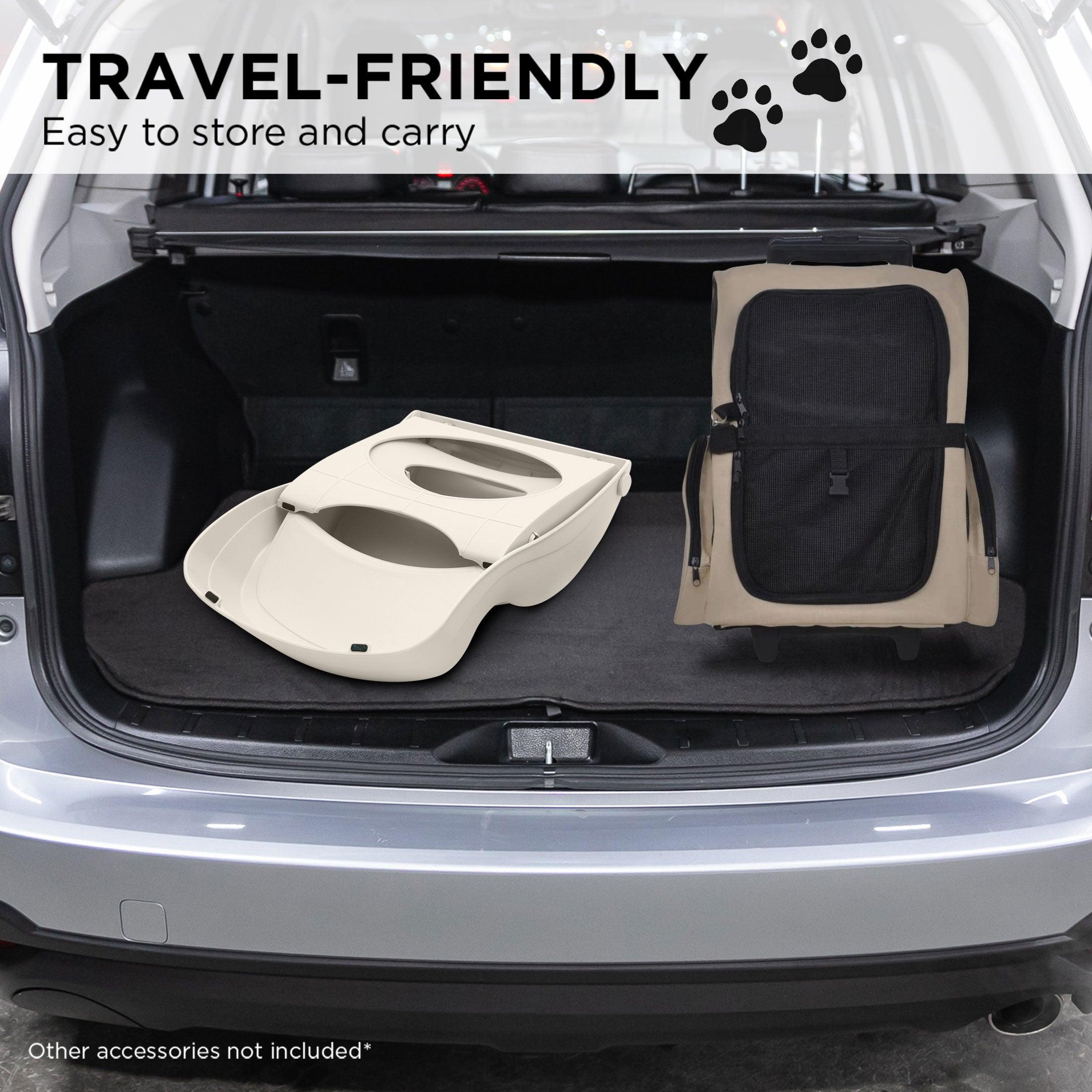 Furtastic 38cm Foldable Pet Stairs Ramp - White - Harrogates