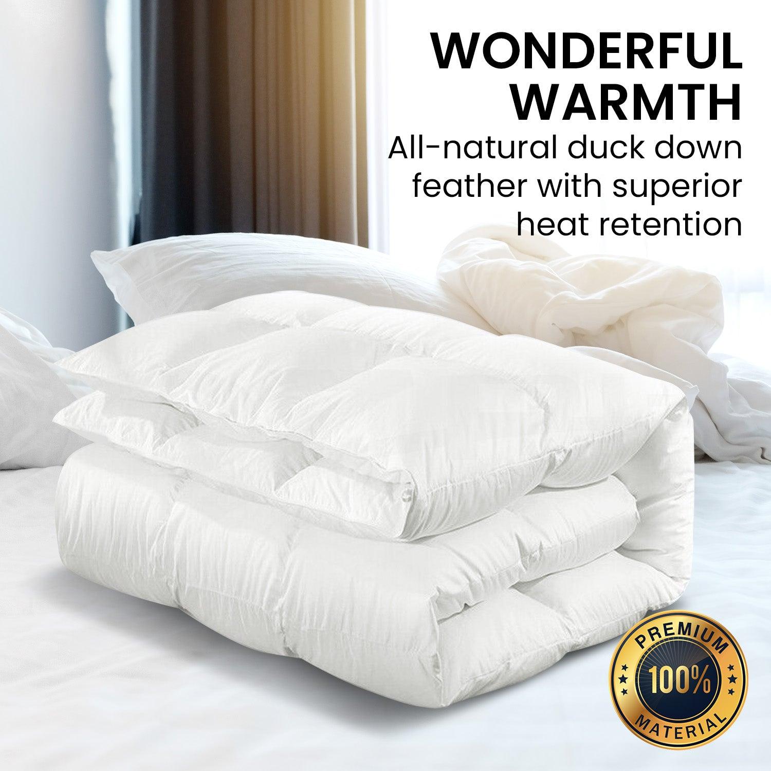 Laura Hill 500GSM Duck Down Feather Quilt Comforter Doona - Queen - Harrogates