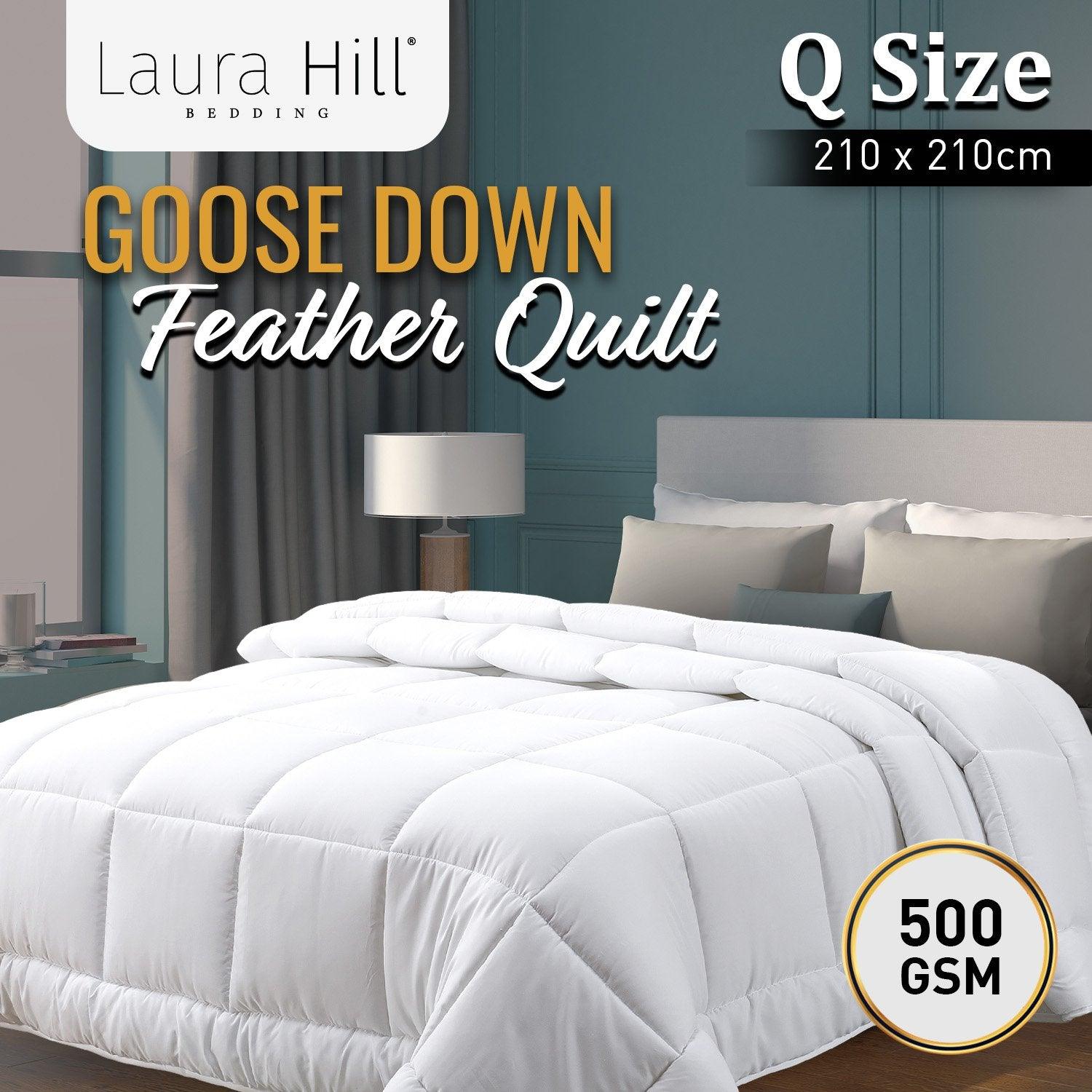 Laura Hill 500GSM Goose Down Feather Comforter Doona - Queen - Harrogates