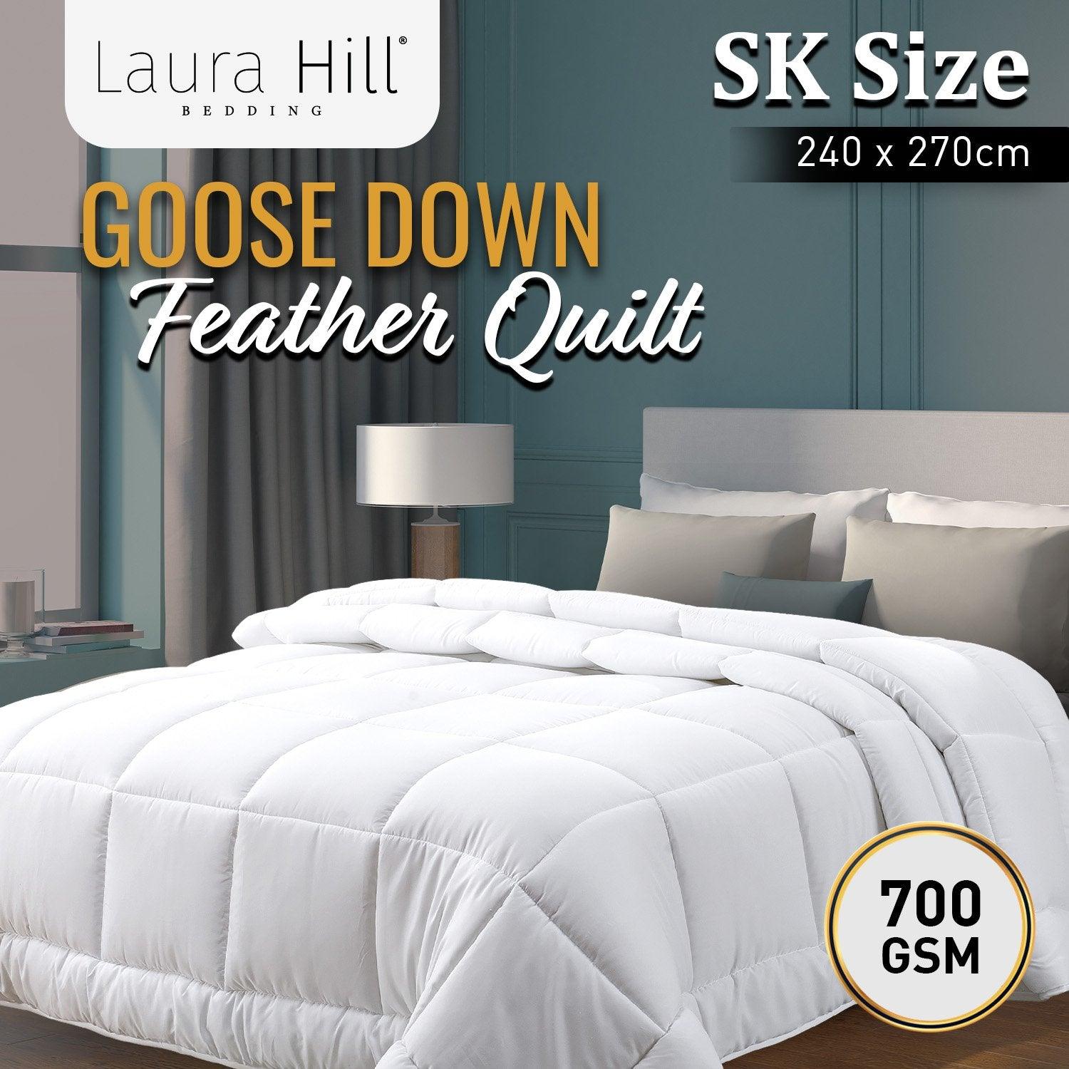 Laura Hill 700GSM Goose Down Feather Comforter Doona - Super King - Harrogates