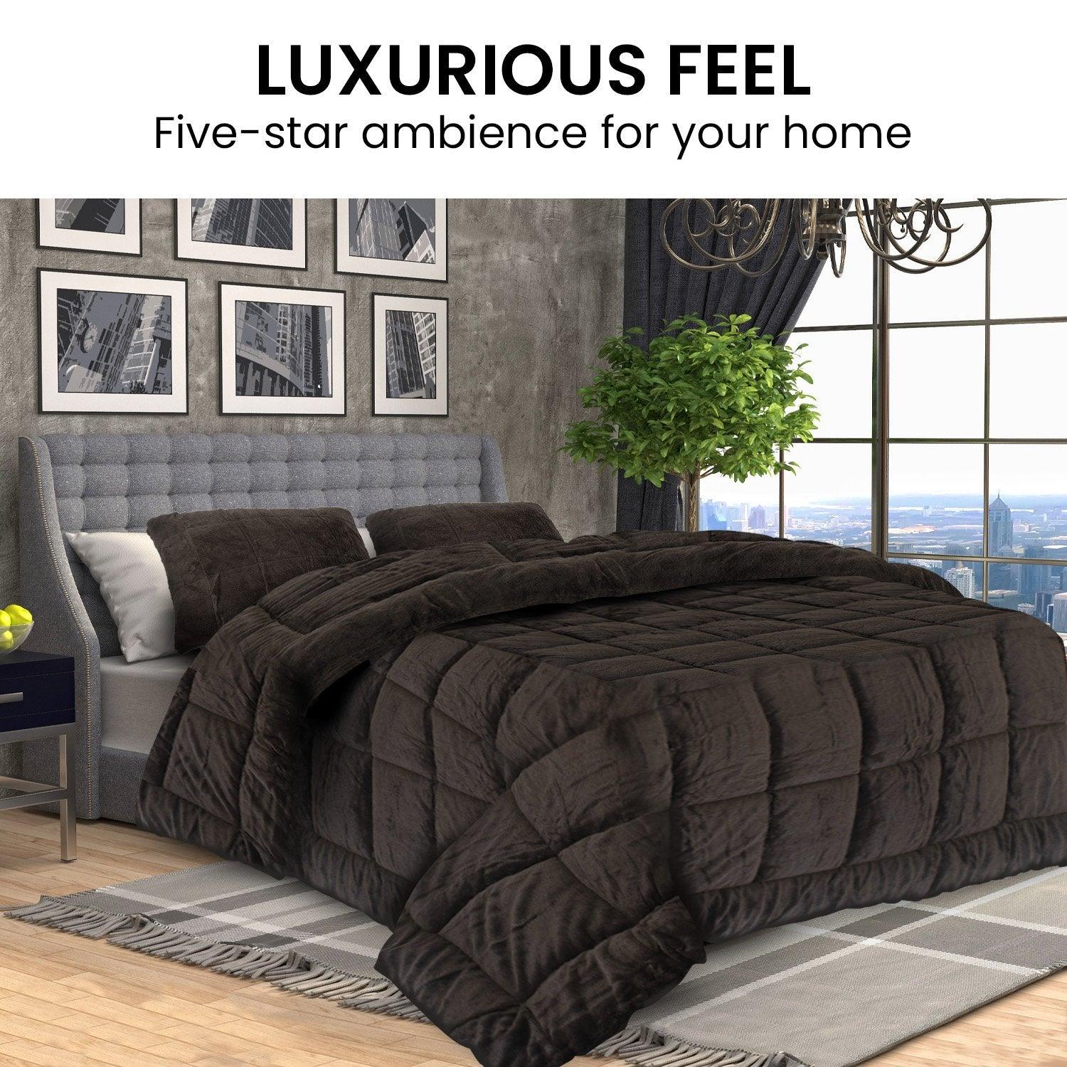 Laura Hill 500GSM Faux Mink Quilt Comforter - Super King - Harrogates
