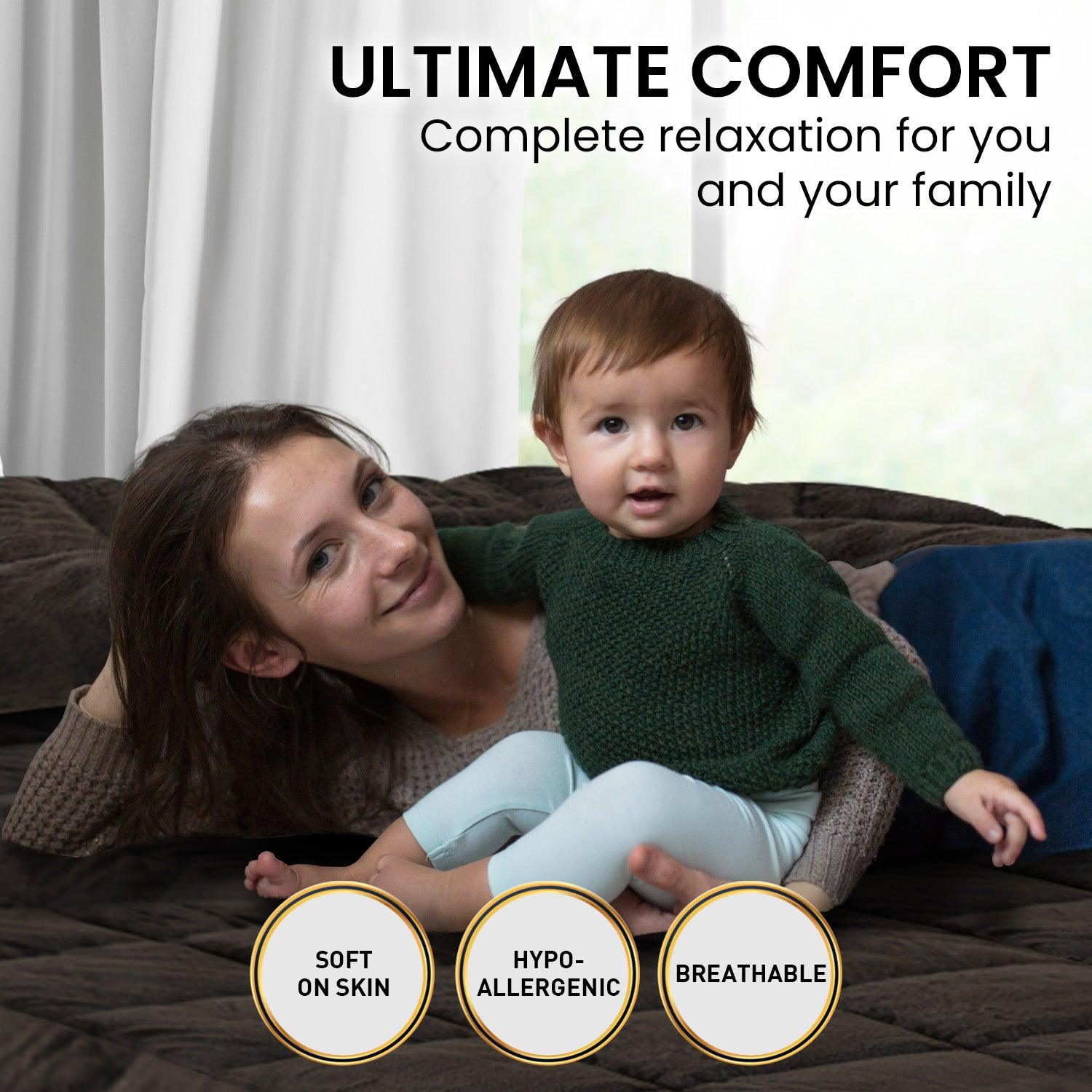 Laura Hill Faux Mink Comforter Quilt Doona Duvet 600GSM - Super King - Harrogates