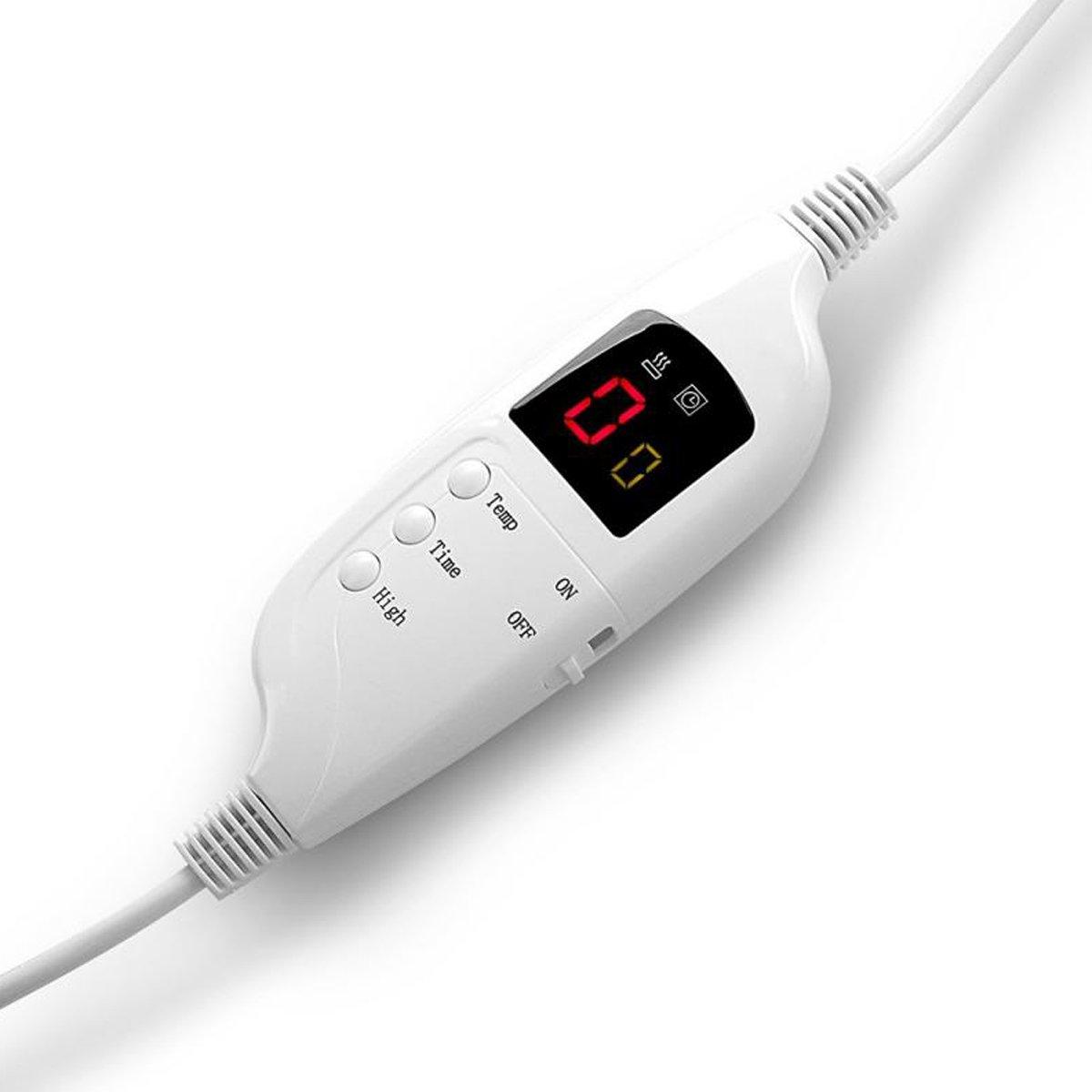 Laura Hill Heated Electric Blanket Throw Rug Coral Warm Fleece Brown - Harrogates