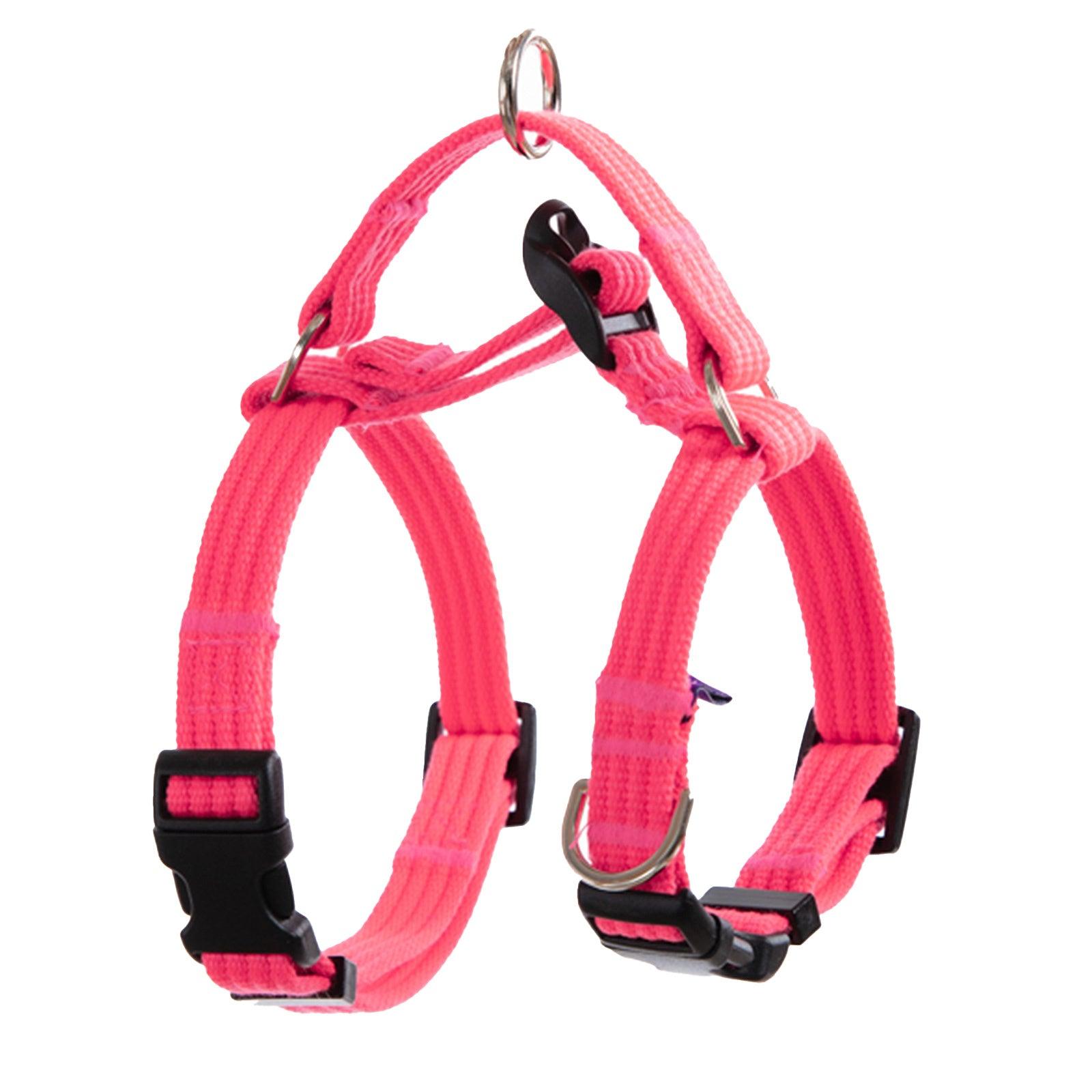 Dog Double-Lined Straps Harness Adjustable L NEON CAROL-PINK - Harrogates
