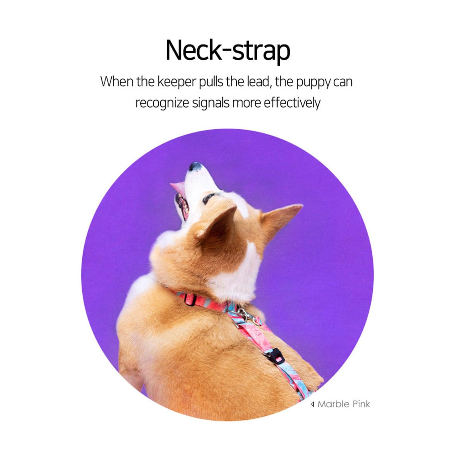 Dog Double-Lined Straps Harness Adjustable L NEON CAROL-PINK - Harrogates