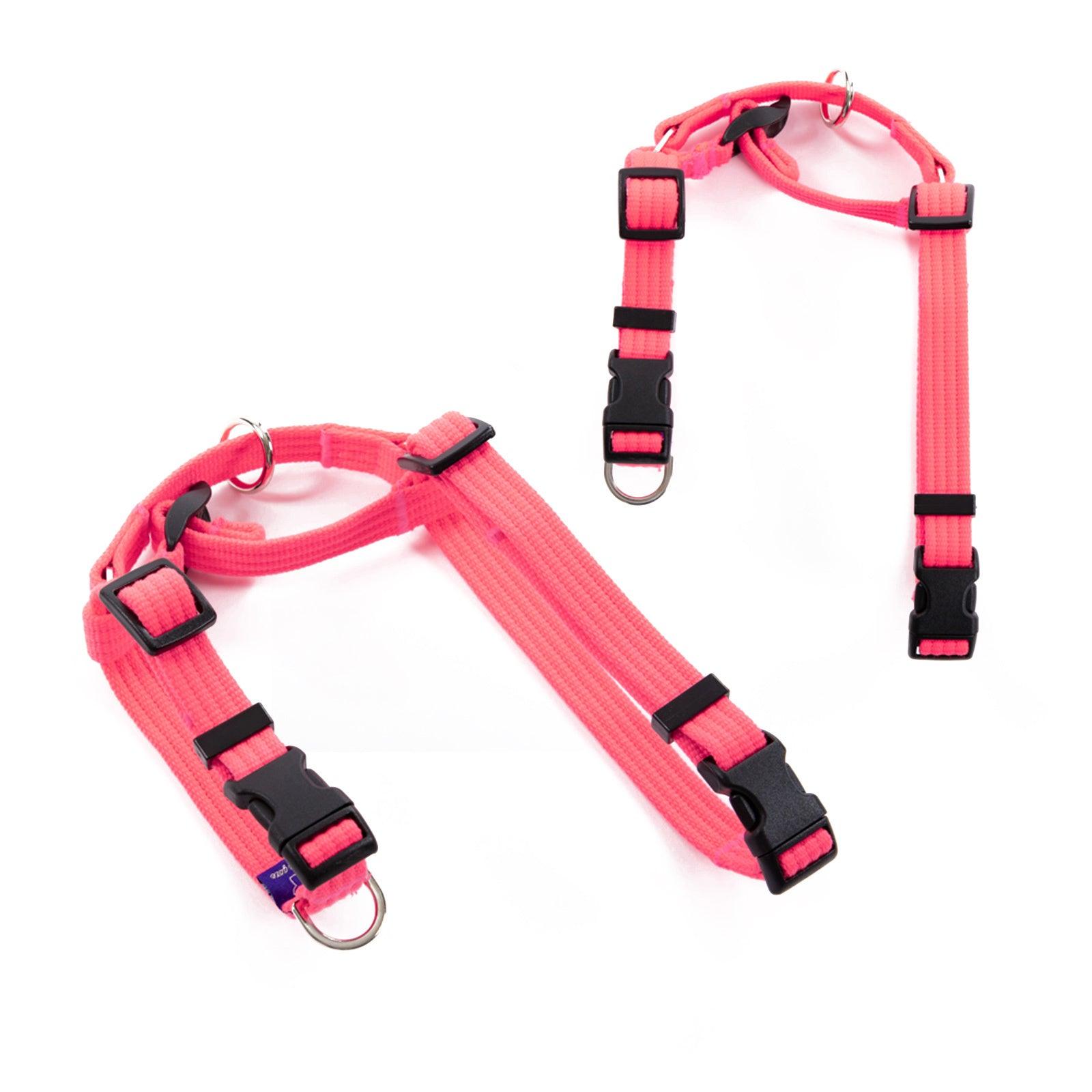 Dog Double-Lined Straps Harness Adjustable L NEON CAROL-PINK - Harrogates