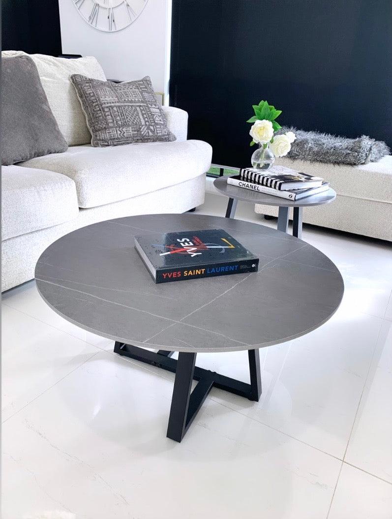 Interior Ave - Broadway Two Tier Coffee Table Set - Stone Grey - Harrogates