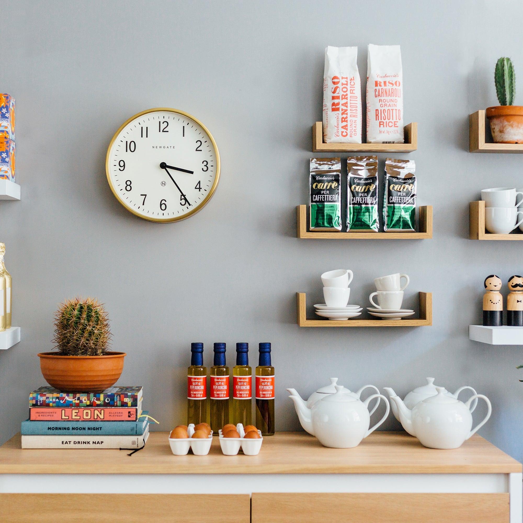 Newgate Master Edwards Clock Radial Brass - Harrogates
