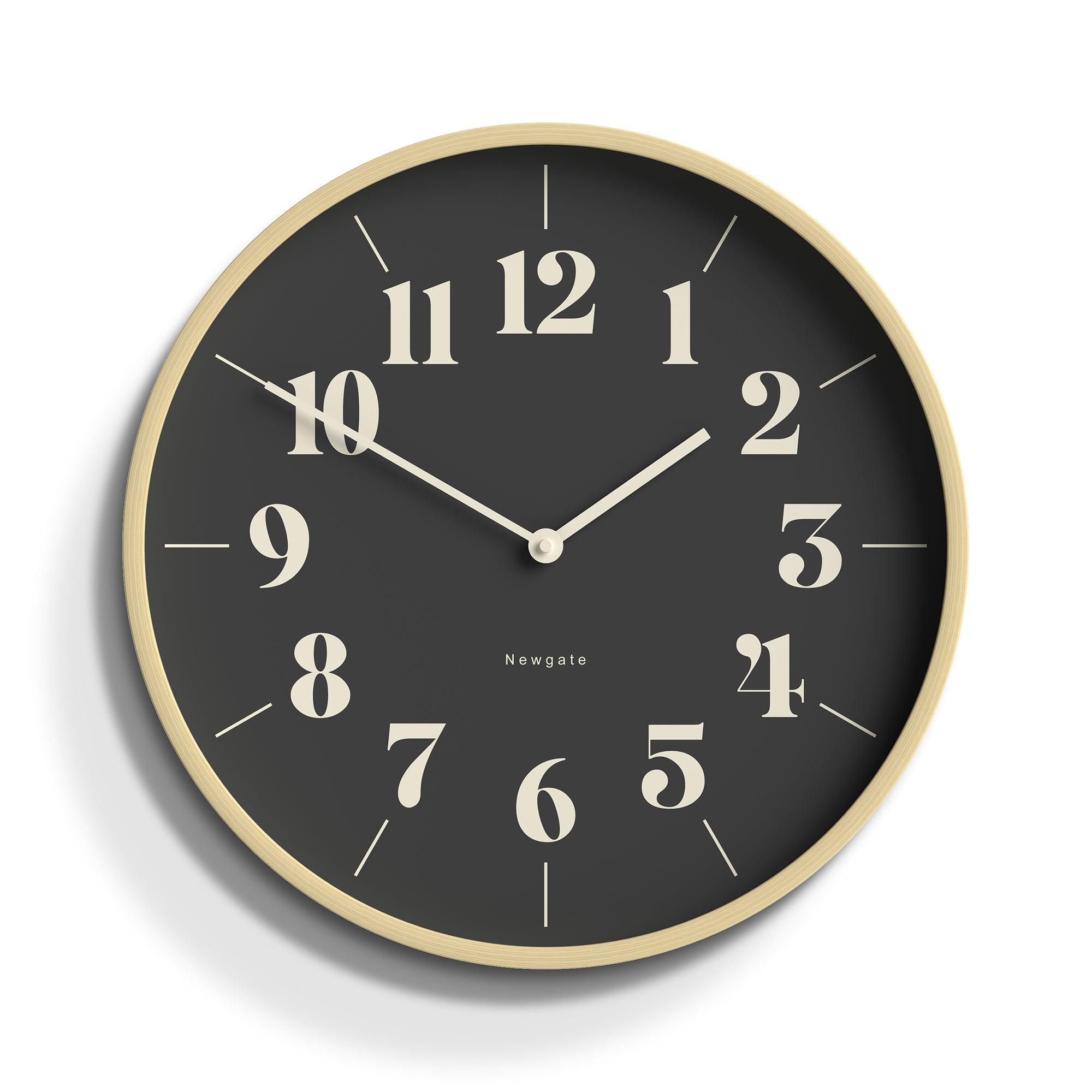 Newgate Mr Clarke Clock Pale Wood Reverse Hopscotch Dial - Harrogates
