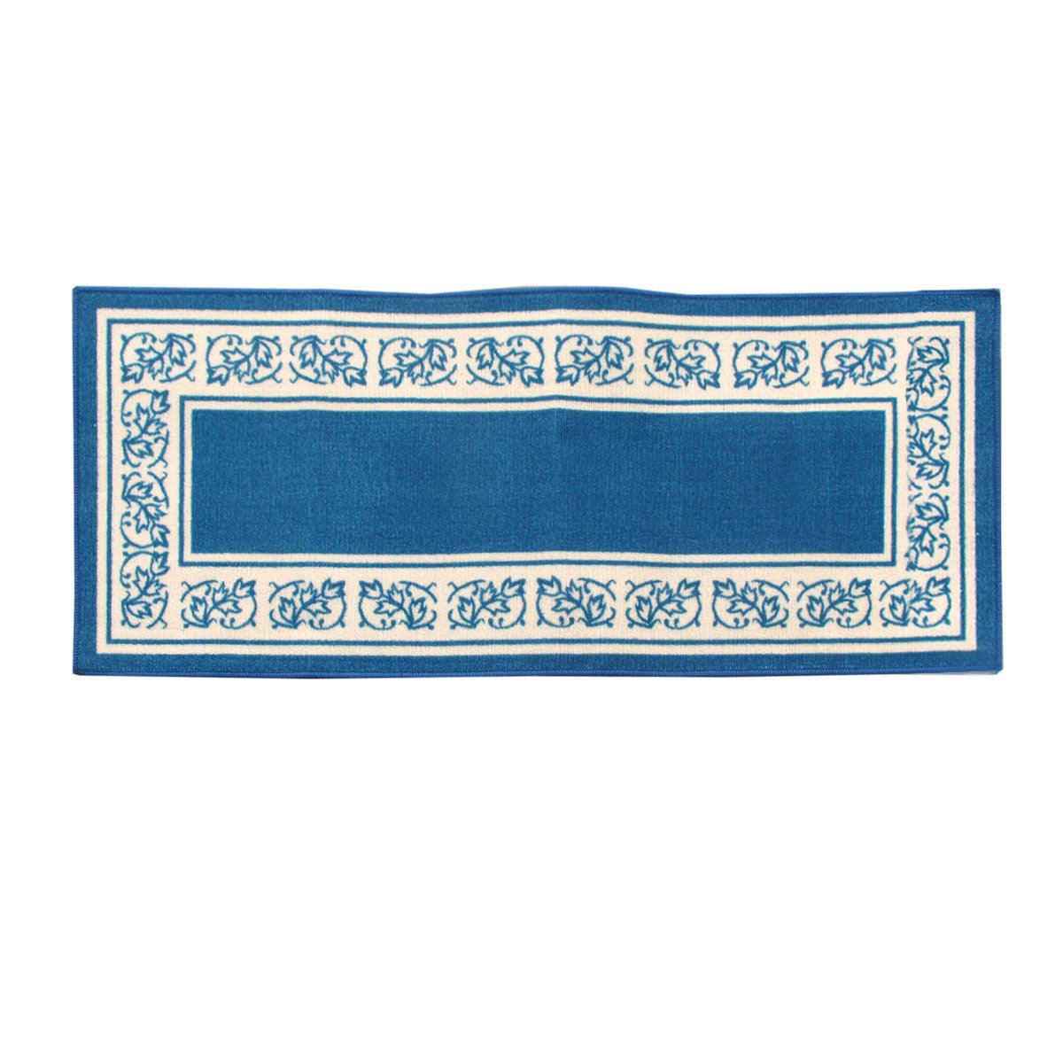 Newton Rubber Backed Non Slip Bath Runner 50 x 120cm Blue - Harrogates
