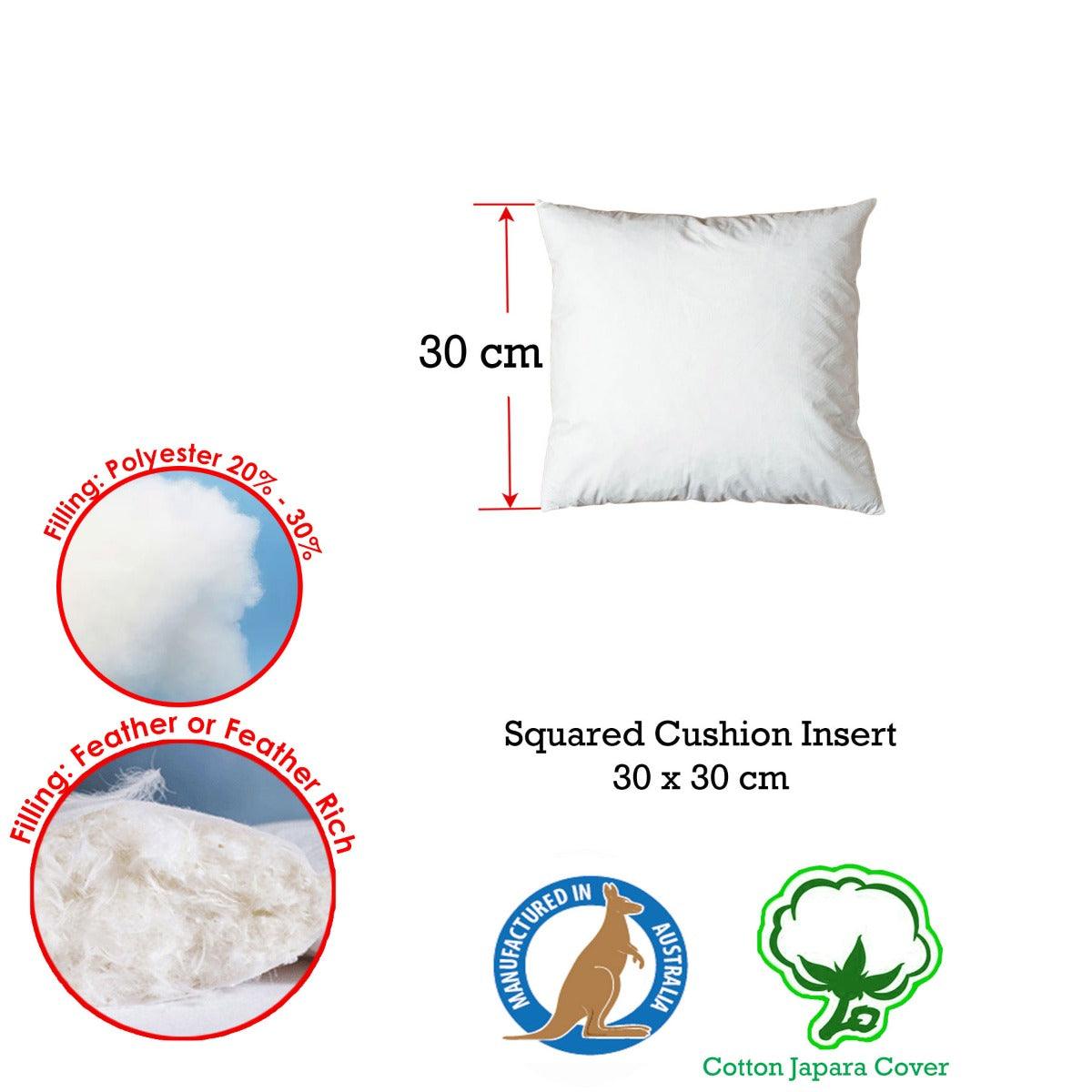 Duck Feather Rich Fill Cushion Inserter Square 30 x 30cm - Harrogates