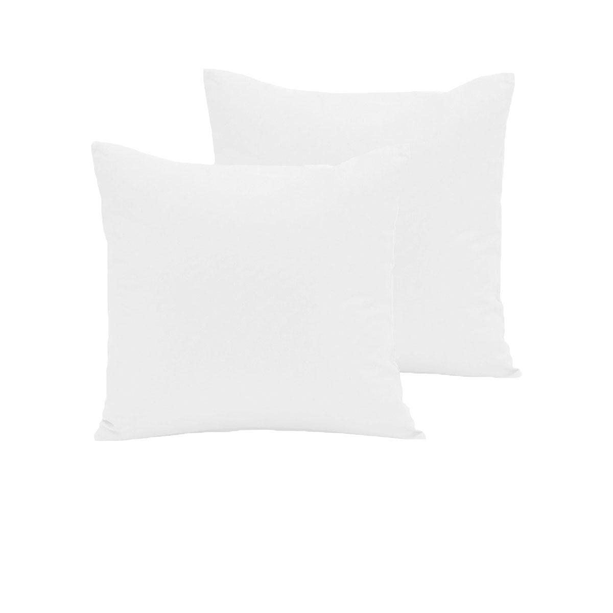 Pair of 280TC Polyester Cotton European Pillowcases White - Harrogates