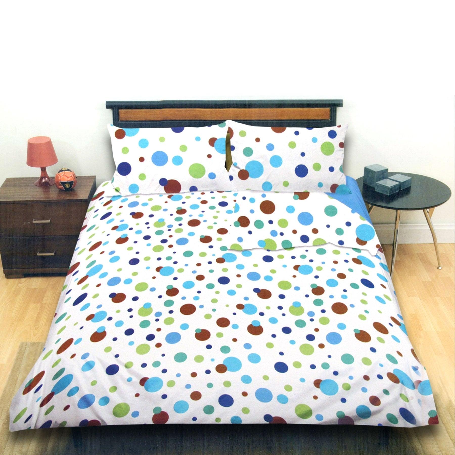 Galaxy Dots Blue Quilt Cover Set Queen - Harrogates
