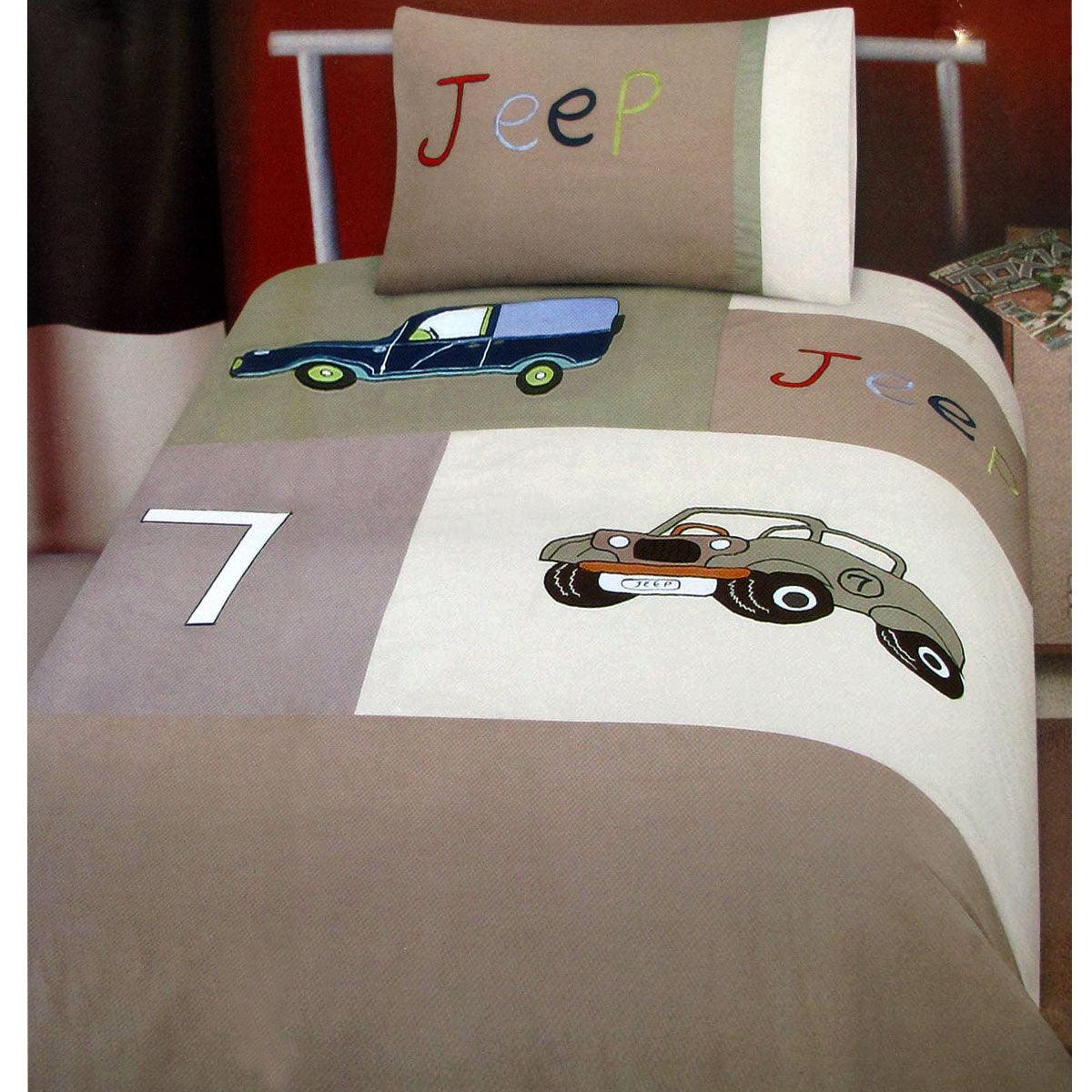 Jeep Classics Embroidered Quilt Cover Set Single - Harrogates
