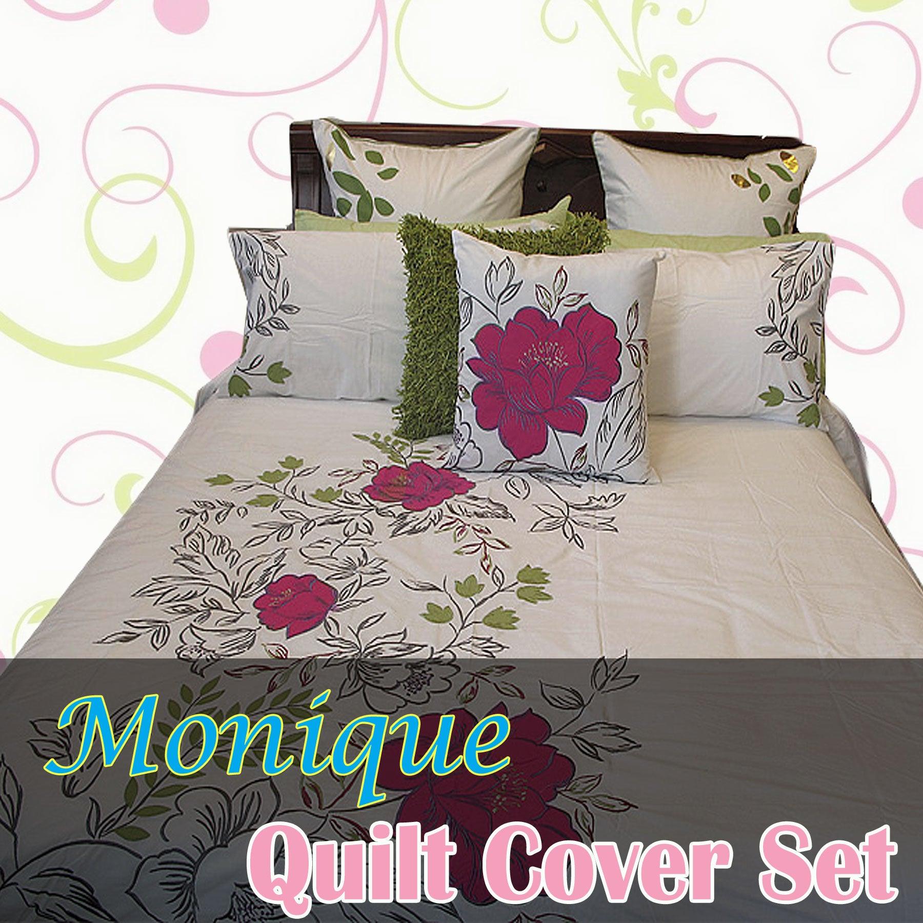 Monique Embroidery Quilt Cover Set KING - Harrogates