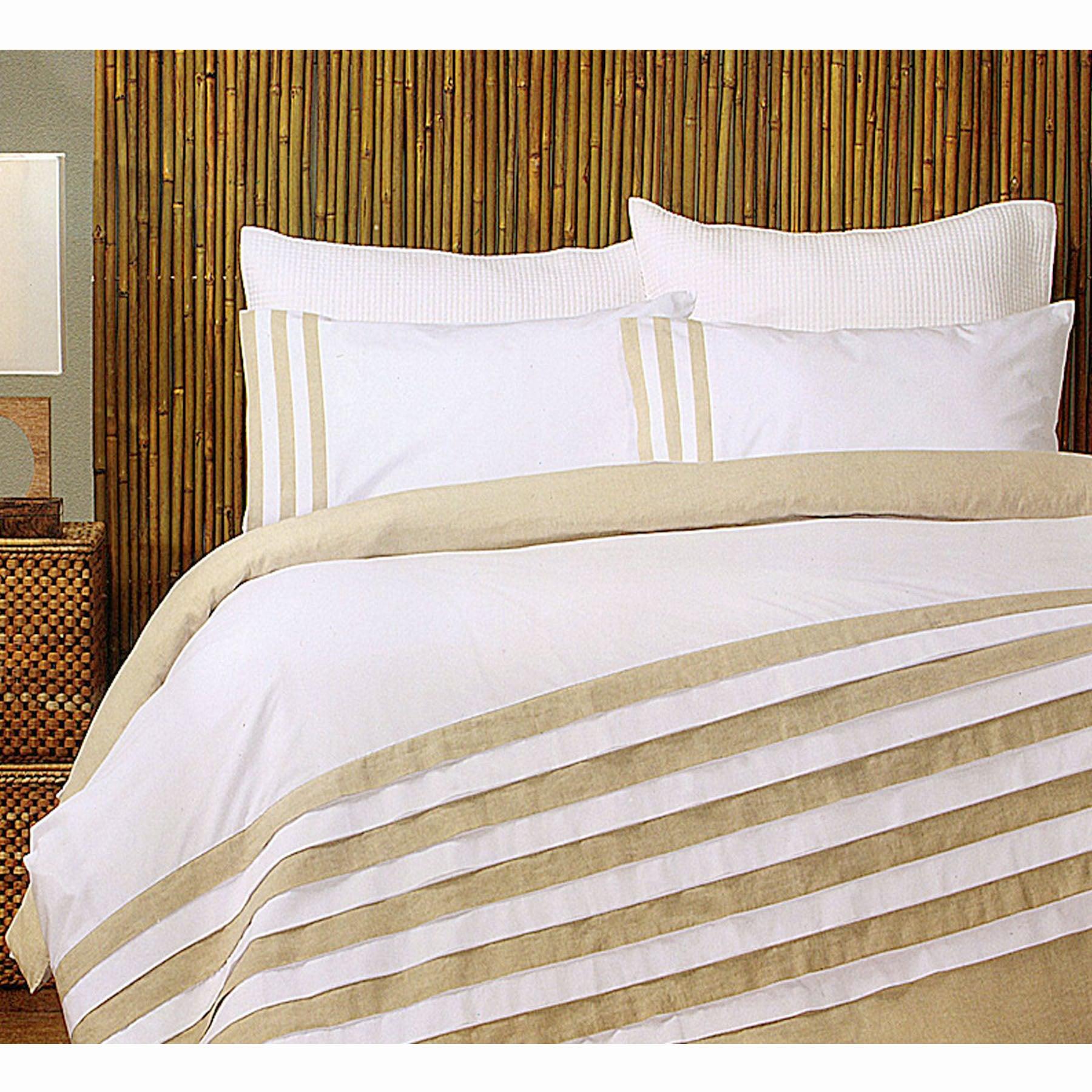 Turin White Linen Quilt Cover Set QUEEN - Harrogates