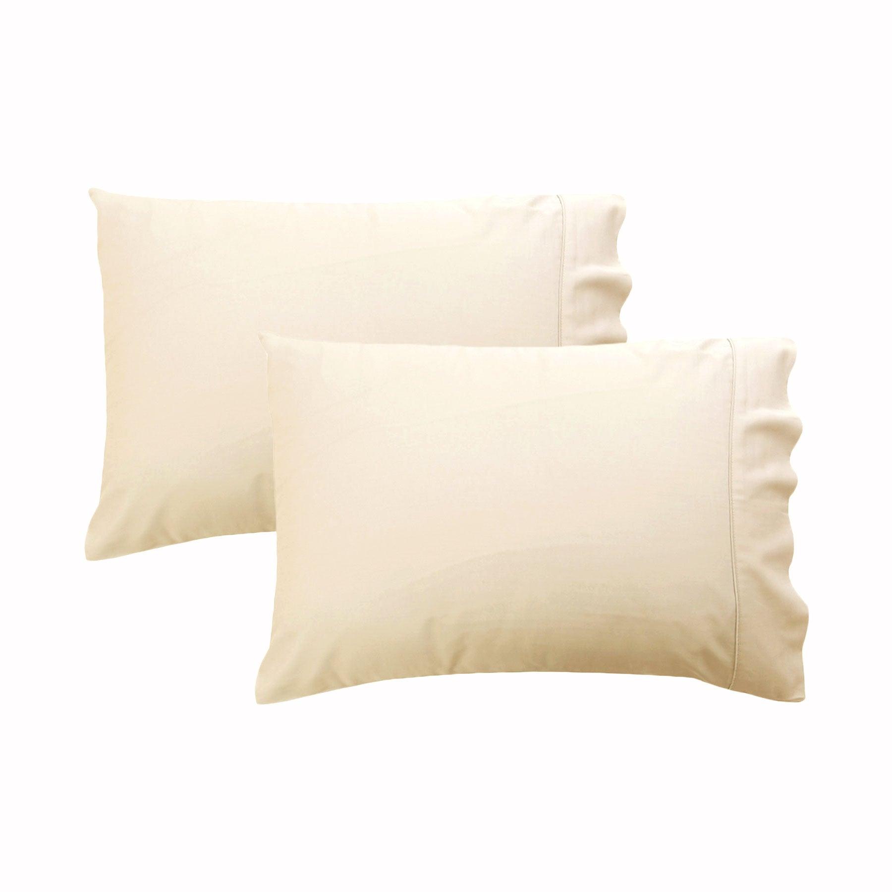 280TC Luxury Percale Standard Pillowcases Ecru - Harrogates