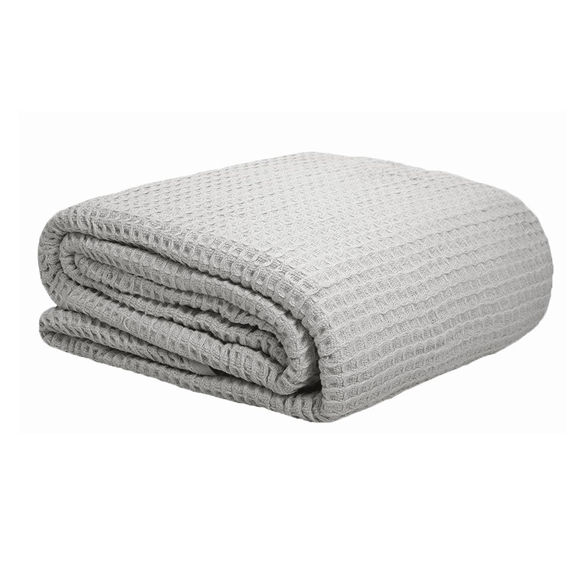 Cotton Waffle Blanket Silver Queen - Harrogates
