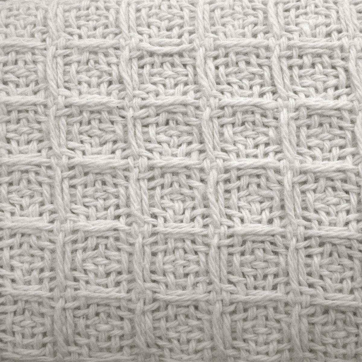 Cotton Waffle Blanket White Queen - Harrogates