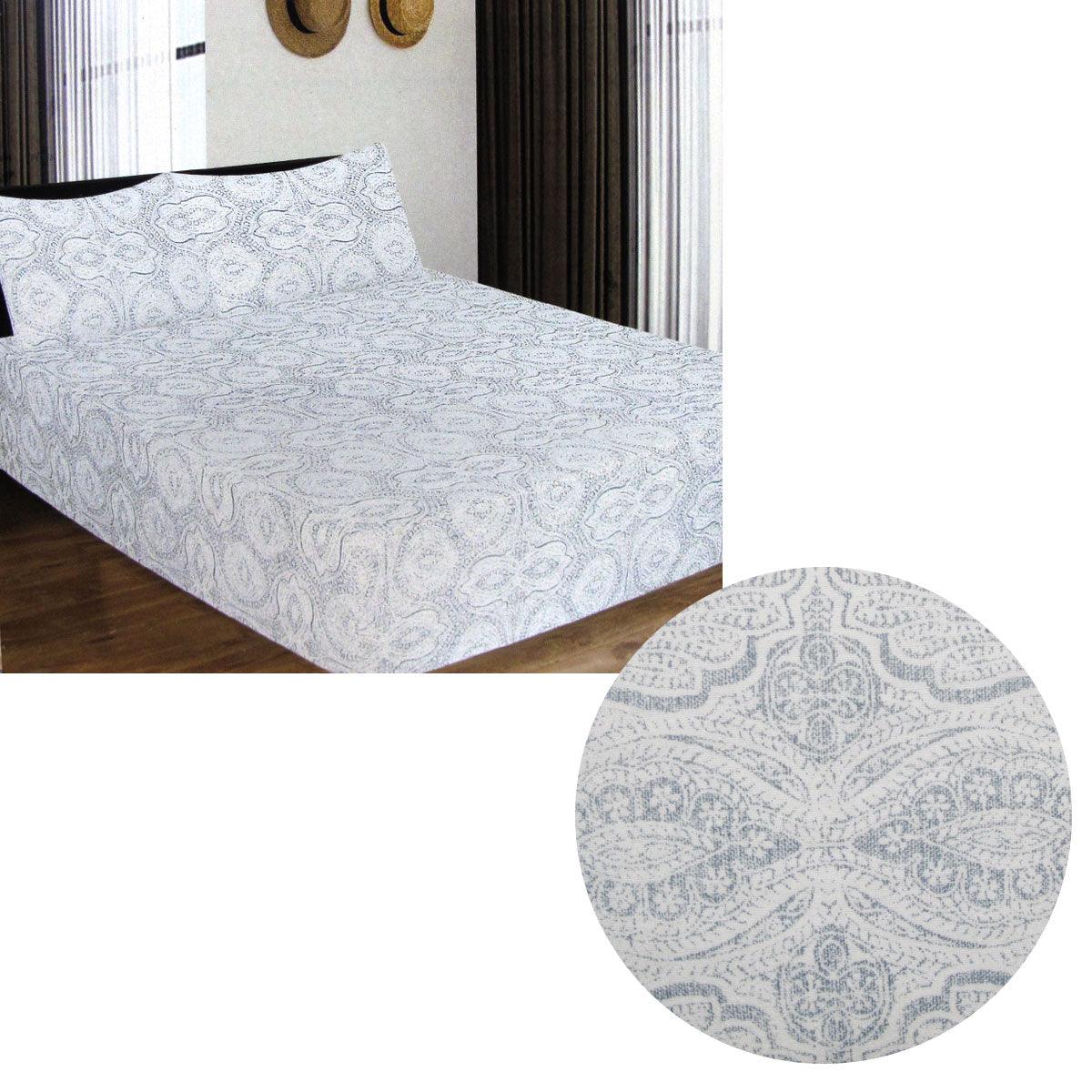 ICF Store Cotton Flannel Combo Fitted Sheet Set Queen Romano - Harrogates