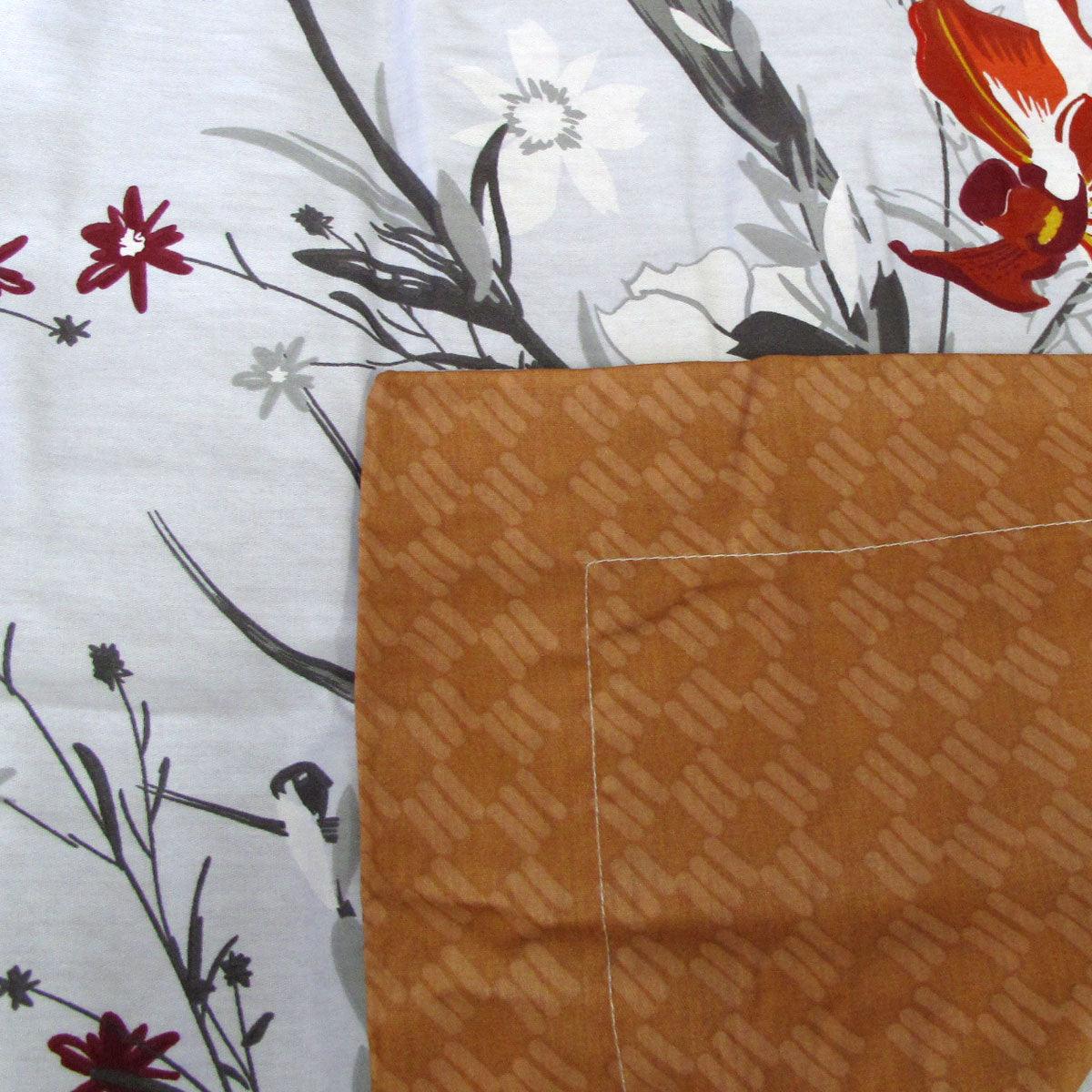 300TC Boronia Silver Reversible Cotton Quilt Cover Set Queen - Harrogates