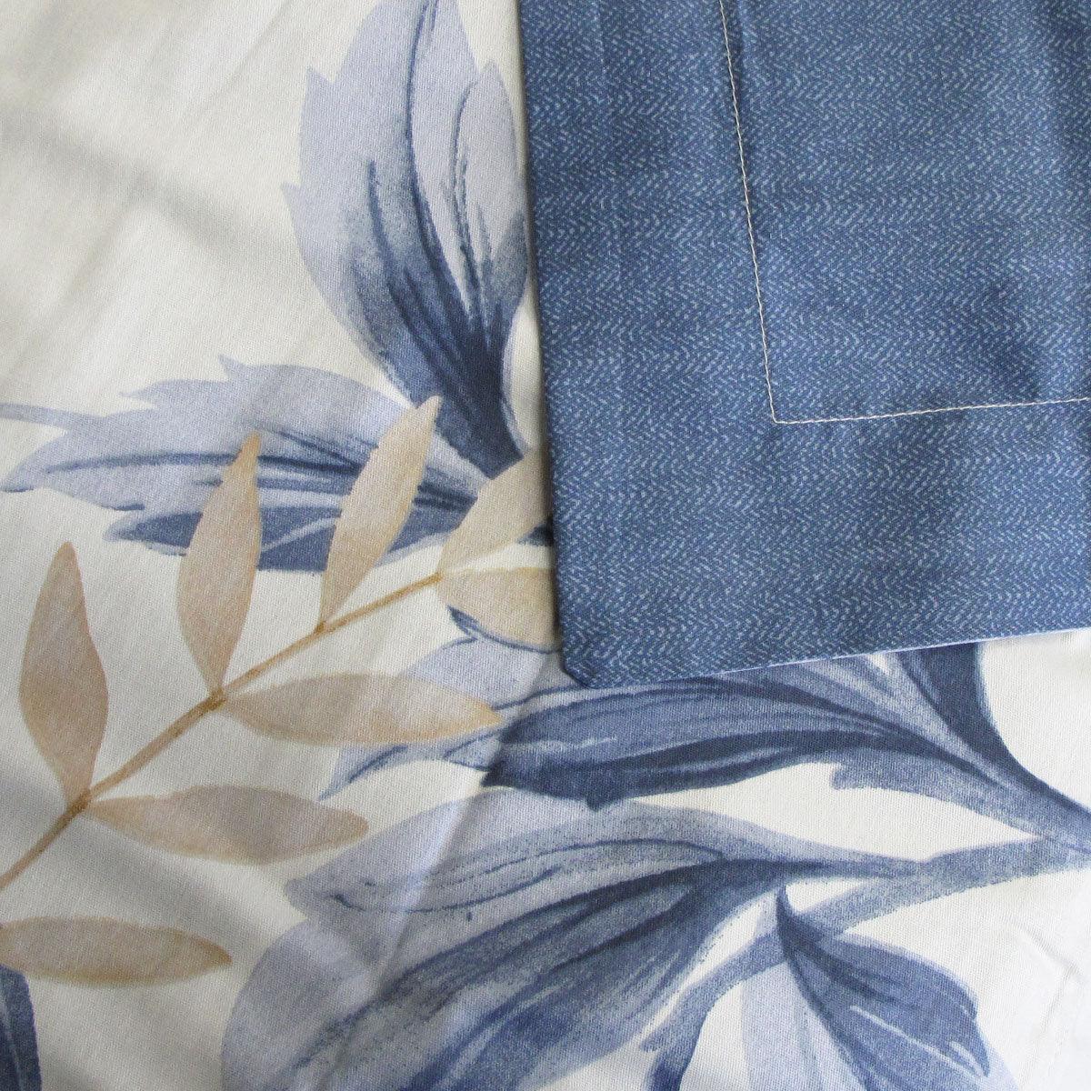 300TC Carolyn Blue Reversible Cotton Quilt Cover Set King - Harrogates
