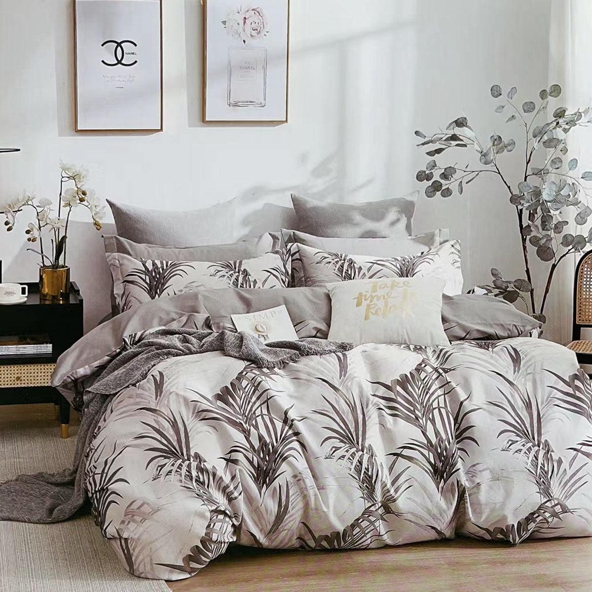 Palm Bay 100% Cotton Reversible Quilt Cover Set King - Harrogates
