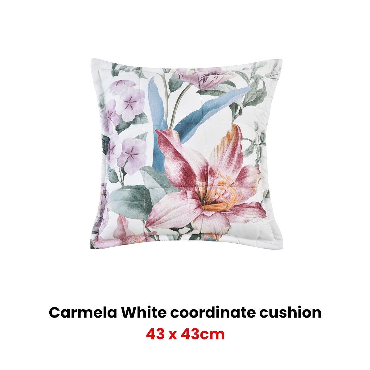 Bianca Carmela White Coordinate Square Filled Cushion - Harrogates