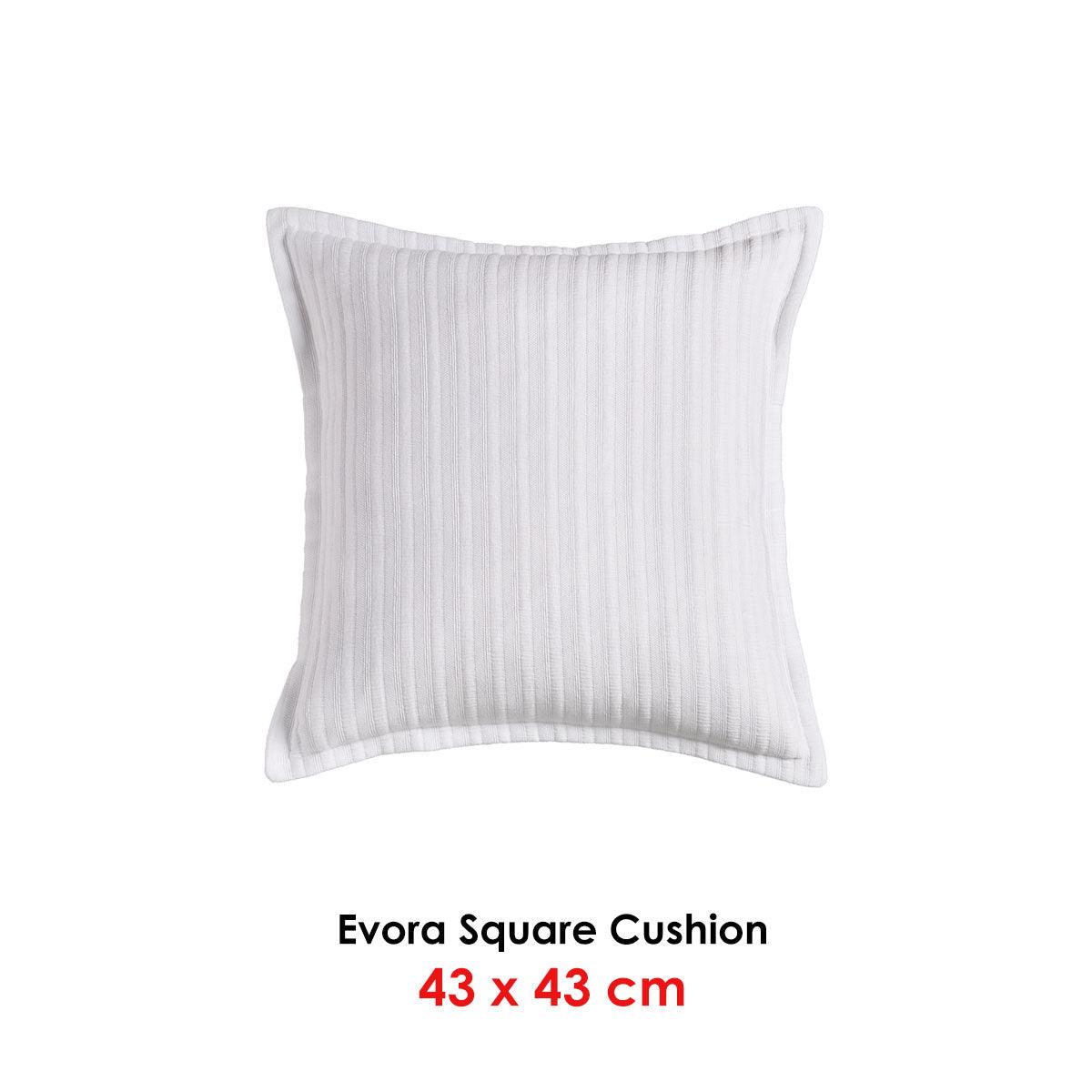 Bianca Evora White Square Filled Cushion - Harrogates