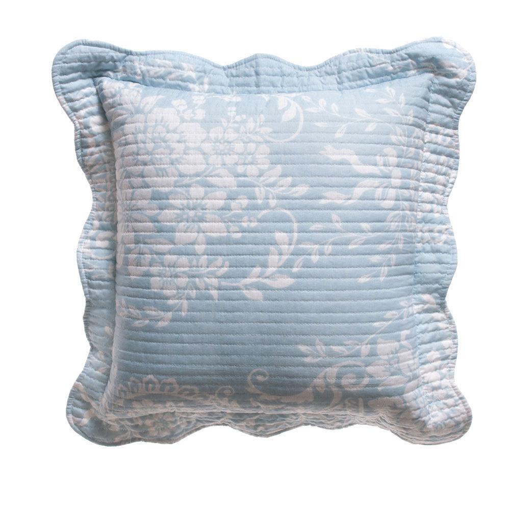 Bianca Florence Blue White Square Cushion - Harrogates
