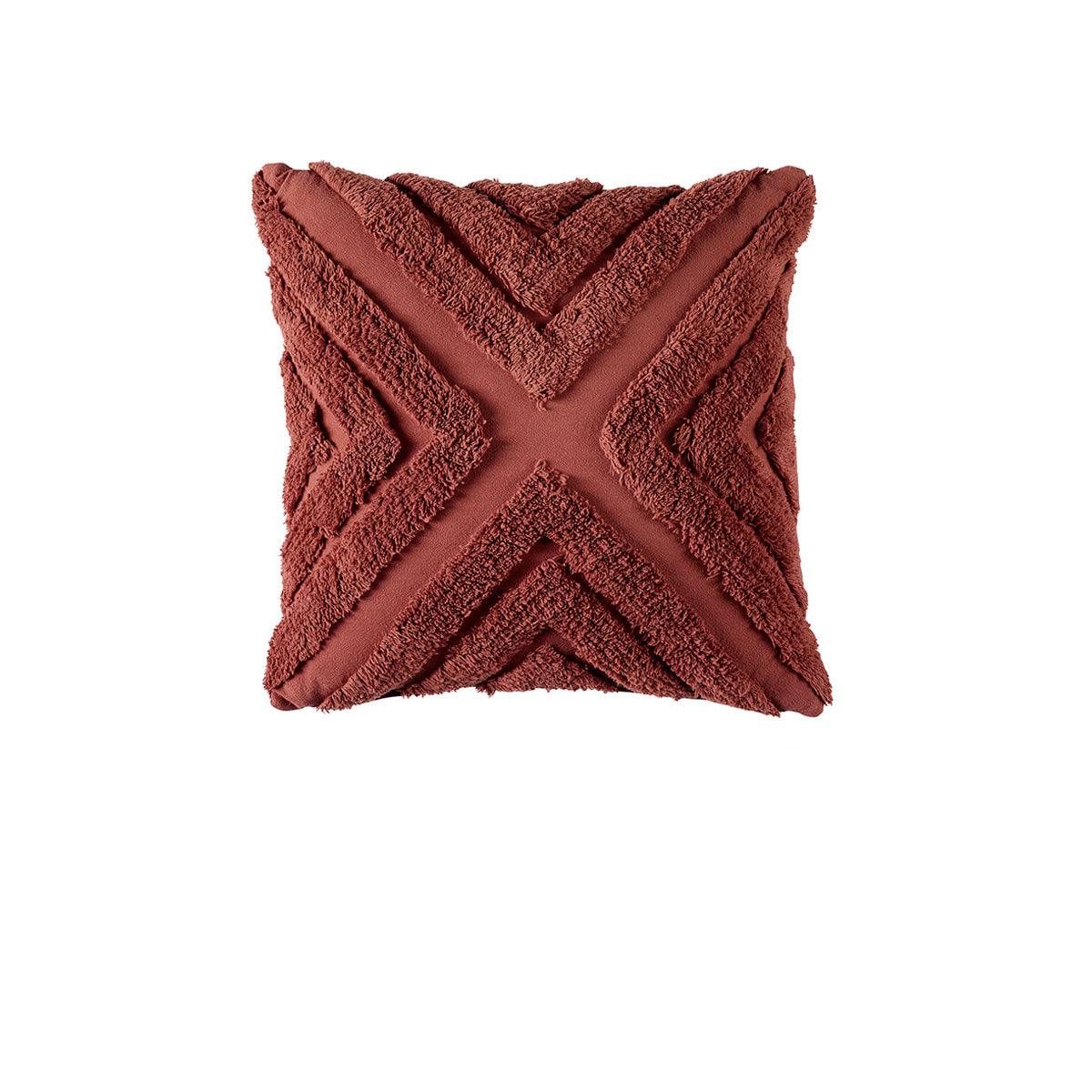 Bianca Haven Terracotta Cotton Chenille Square Cushion - Harrogates