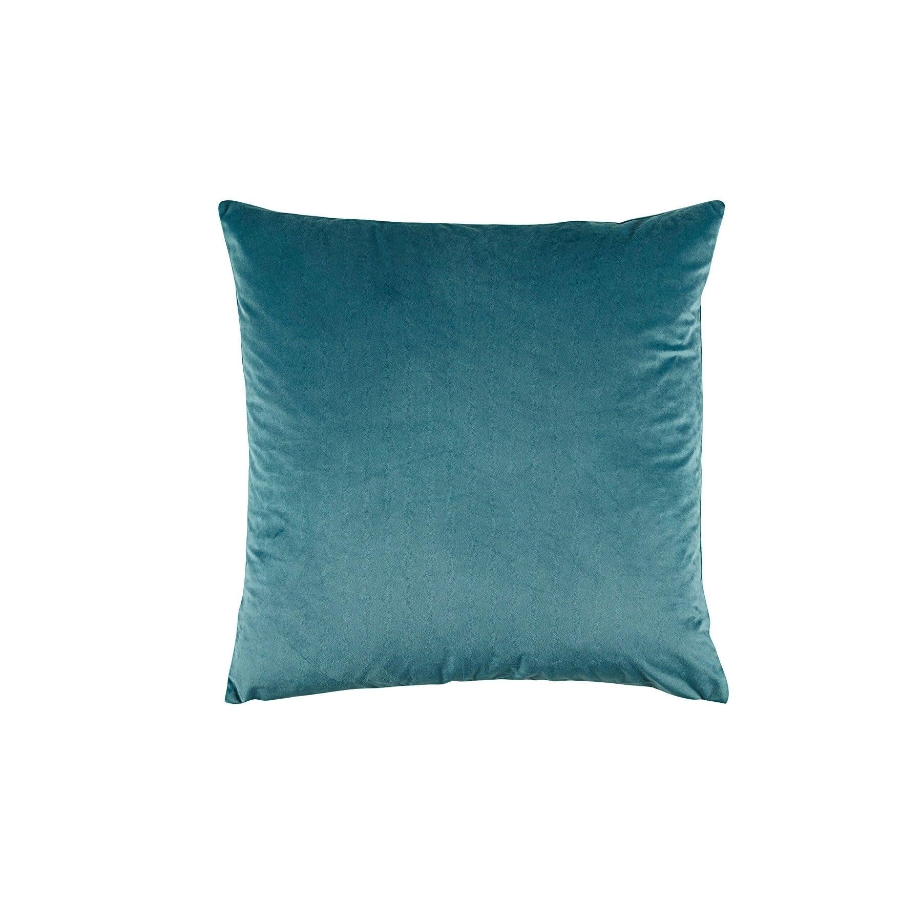 Bianca Vivid Coordinate Velvet Teal Square Cushion - Harrogates