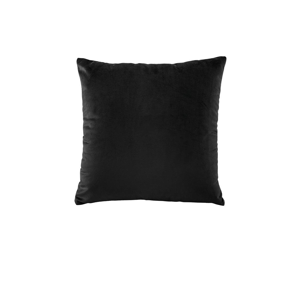 Bianca Vivid Coordinates Velvet Square Cushion Black - Harrogates