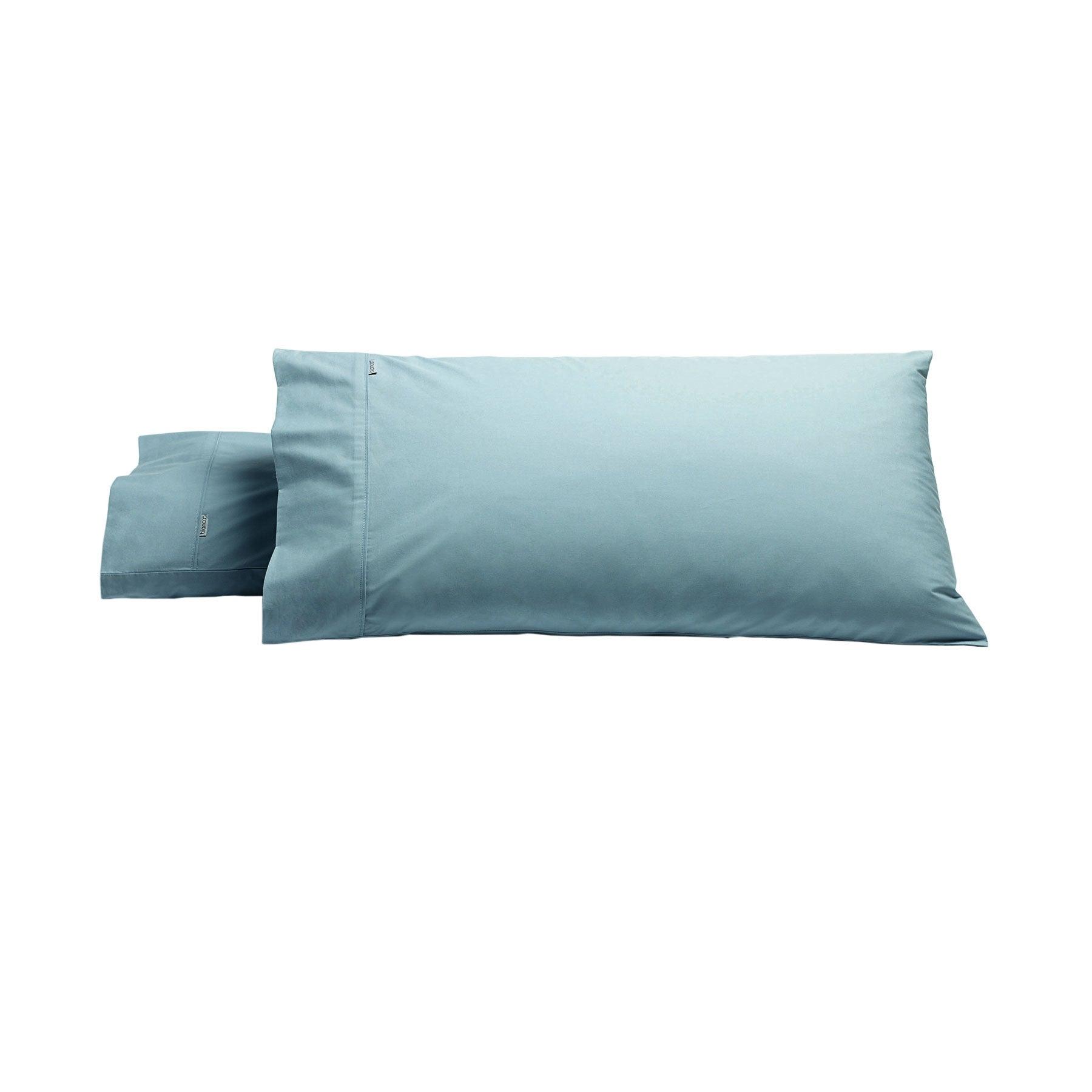 Bianca Pair of Heston Cotton Percale King Pillowcases Steel Blue - Harrogates