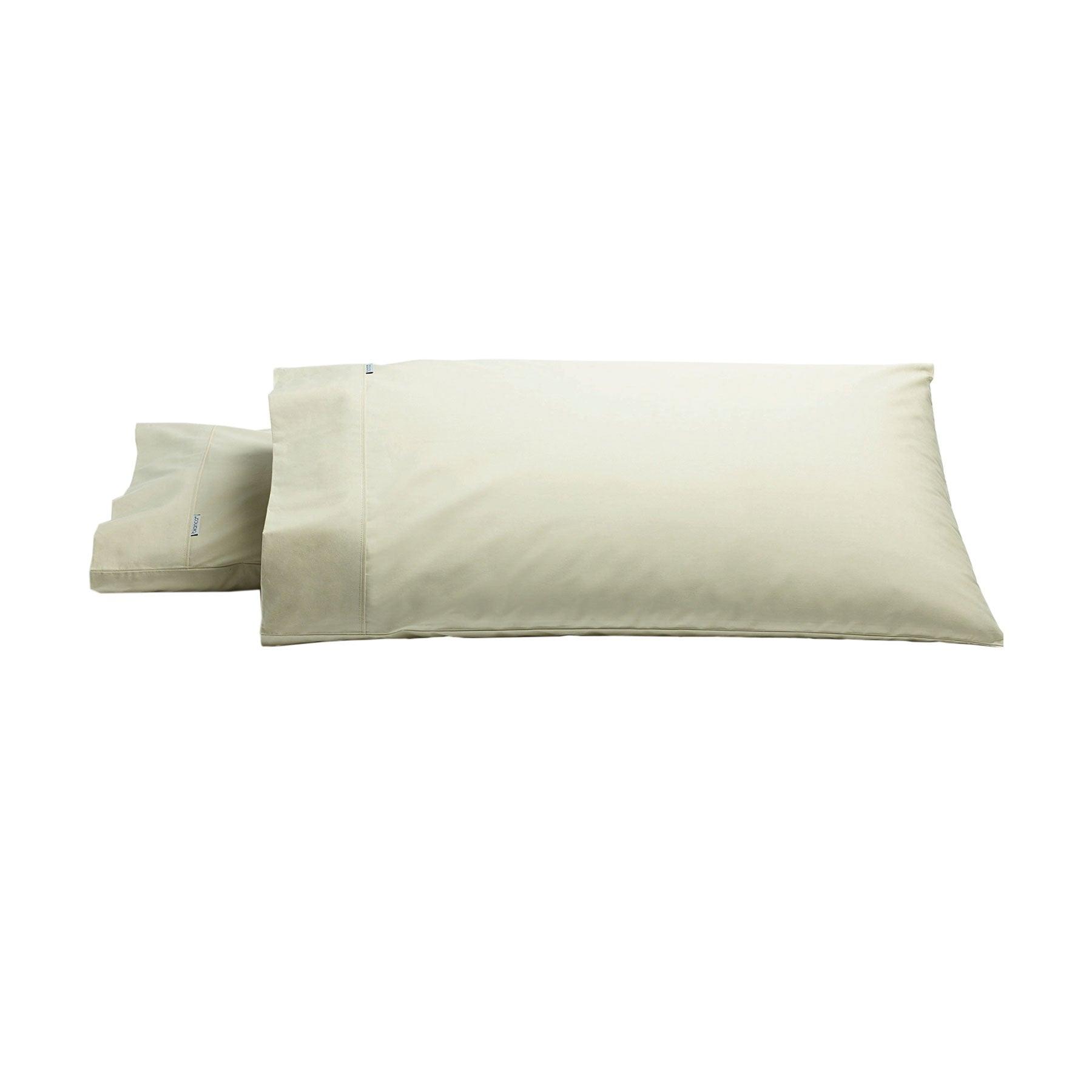 Bianca Pair of Heston Cotton Percale King Pillowcases Stone - Harrogates