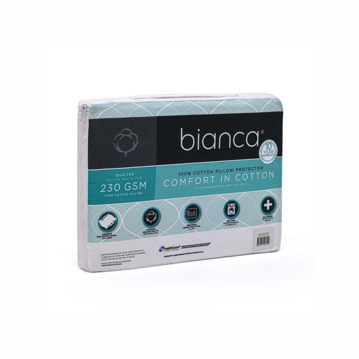 Bianca Comfort in Cotton Pillow Protector Twin Pack Standard - Harrogates