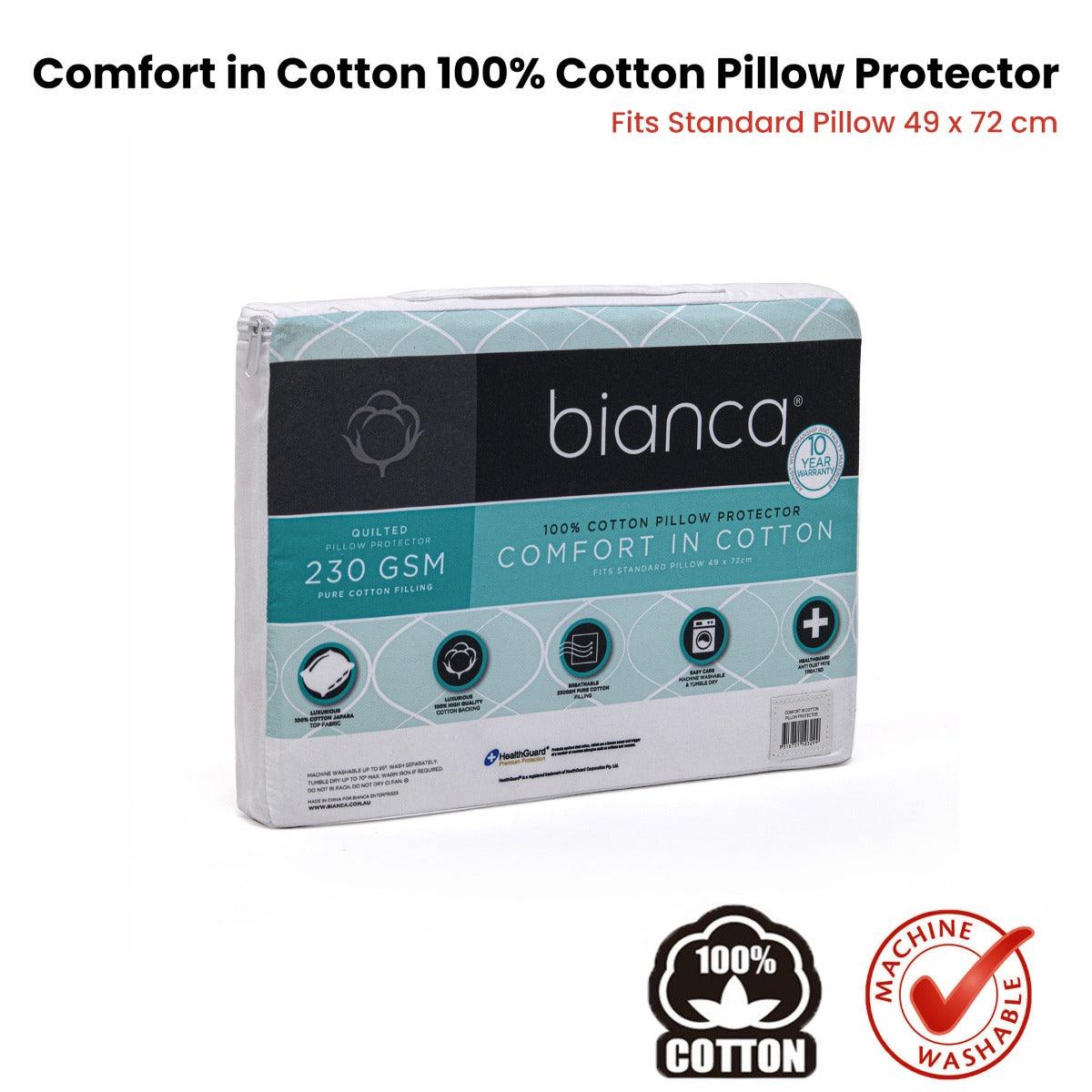 Bianca Comfort in Cotton Pillow Protector Twin Pack Standard - Harrogates