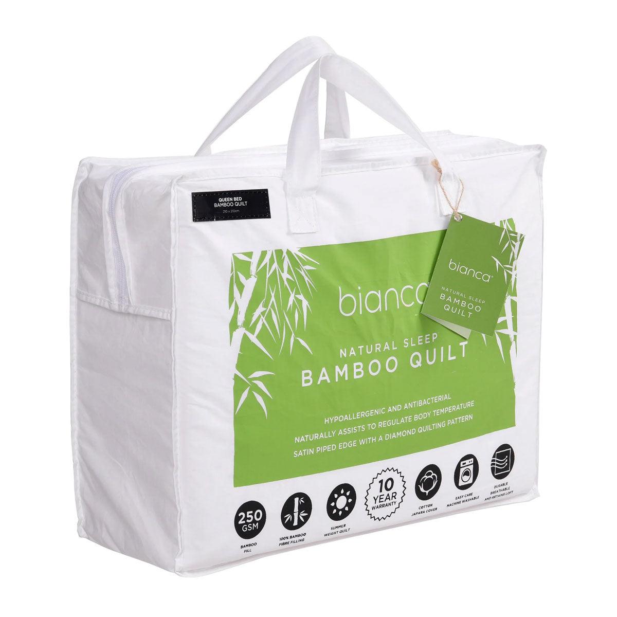 Bianca 250GSM Natural Sleep Bamboo Summer Quilt Queen - Harrogates