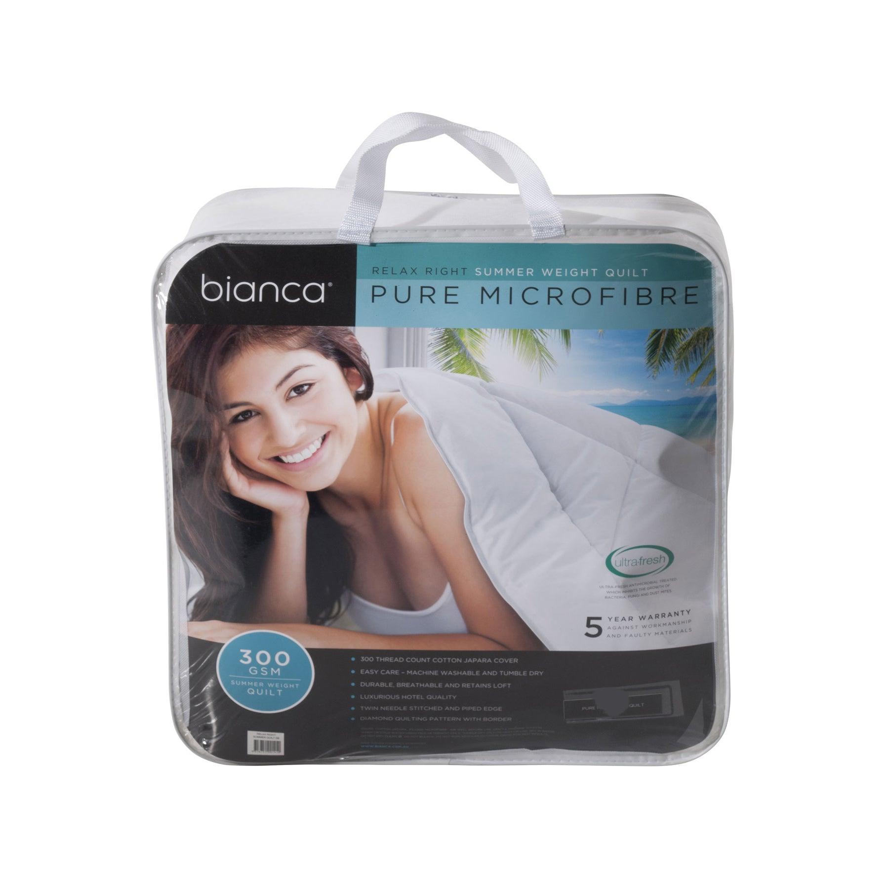Bianca 300GSM Relax Right Summer Microfibre Quilt Super King - Harrogates