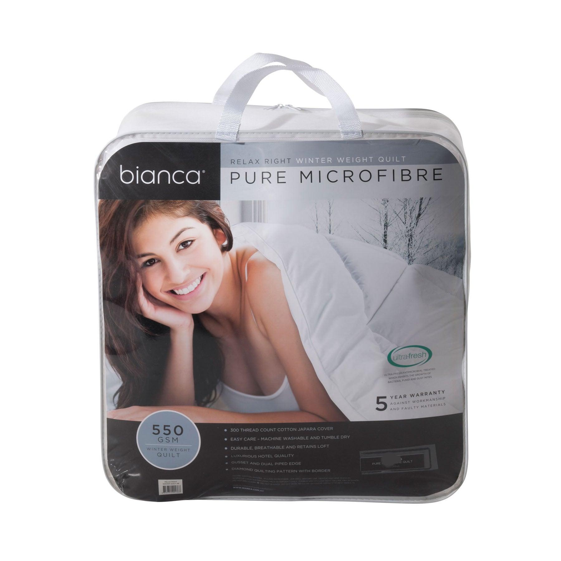 Bianca 550GSM Relax Right Winter Microfibre Quilt Double - Harrogates