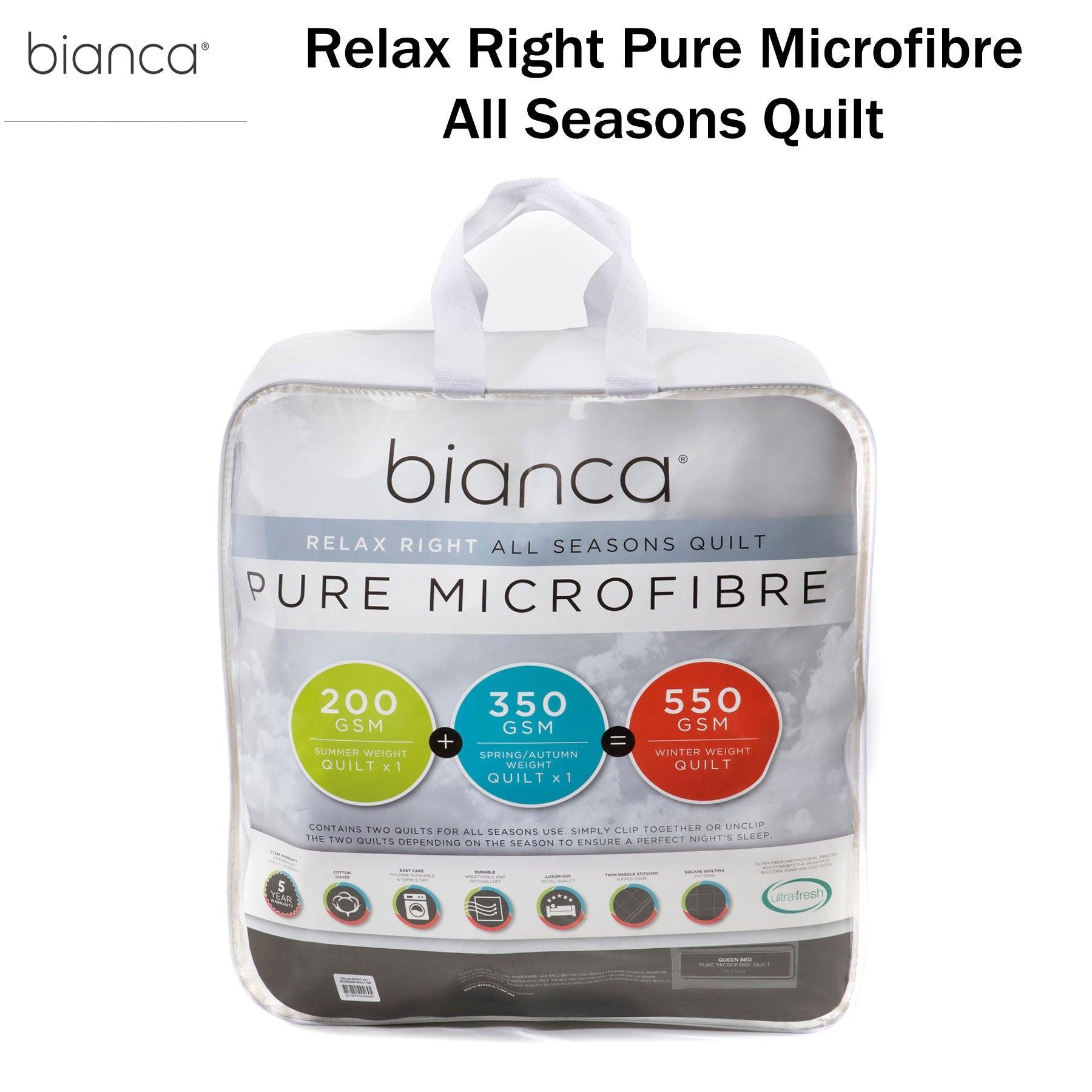 Bianca Pure Microfibre All Seasons Quilt Queen - Harrogates